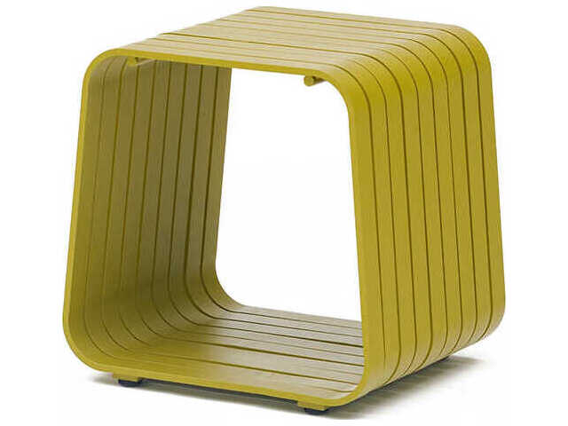 Whiteline Modern Living Outdoor Ocean Green Aluminum Square End Table