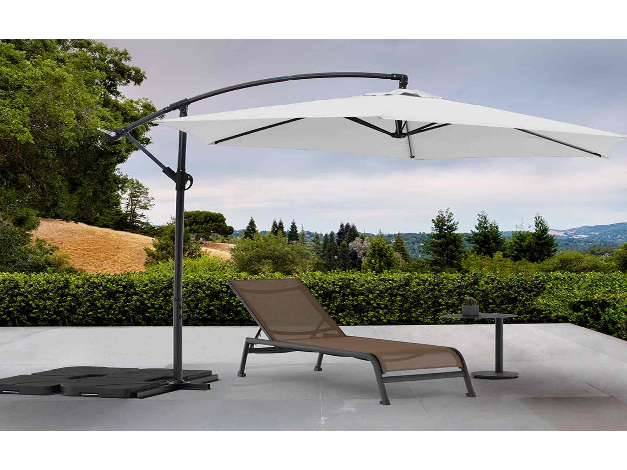 Whiteline Modern Living Outdoor Aiden White Umbrella