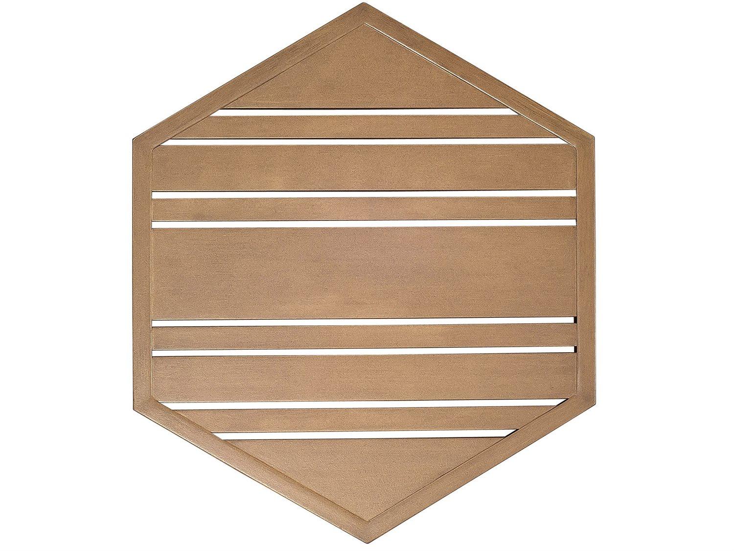 Woodard Extruded Aluminum Tri-Slat Hexagonal Table Top