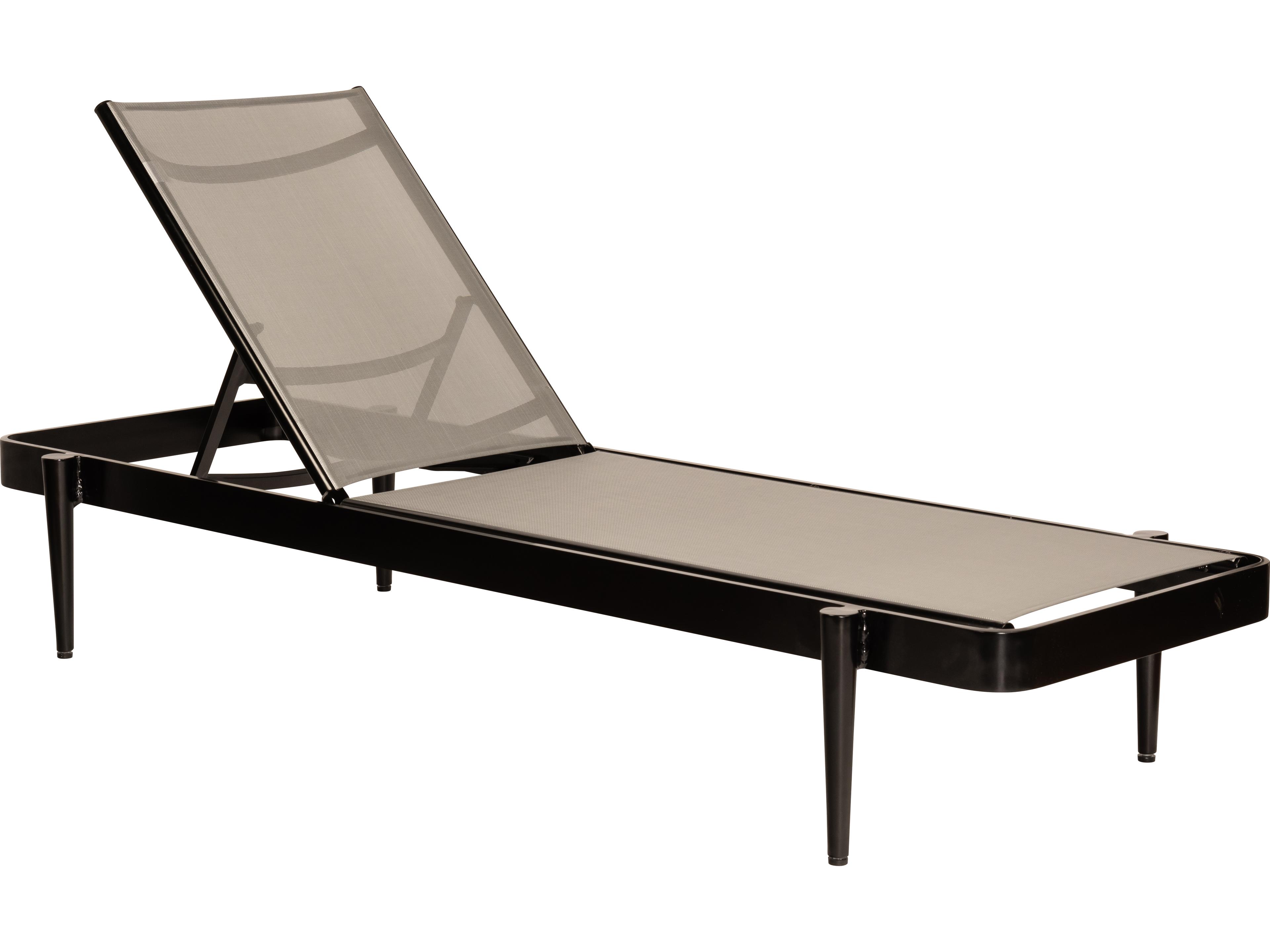 Woodard Daytona Sling Aluminum Stackable Outdoor Chaise Lounge