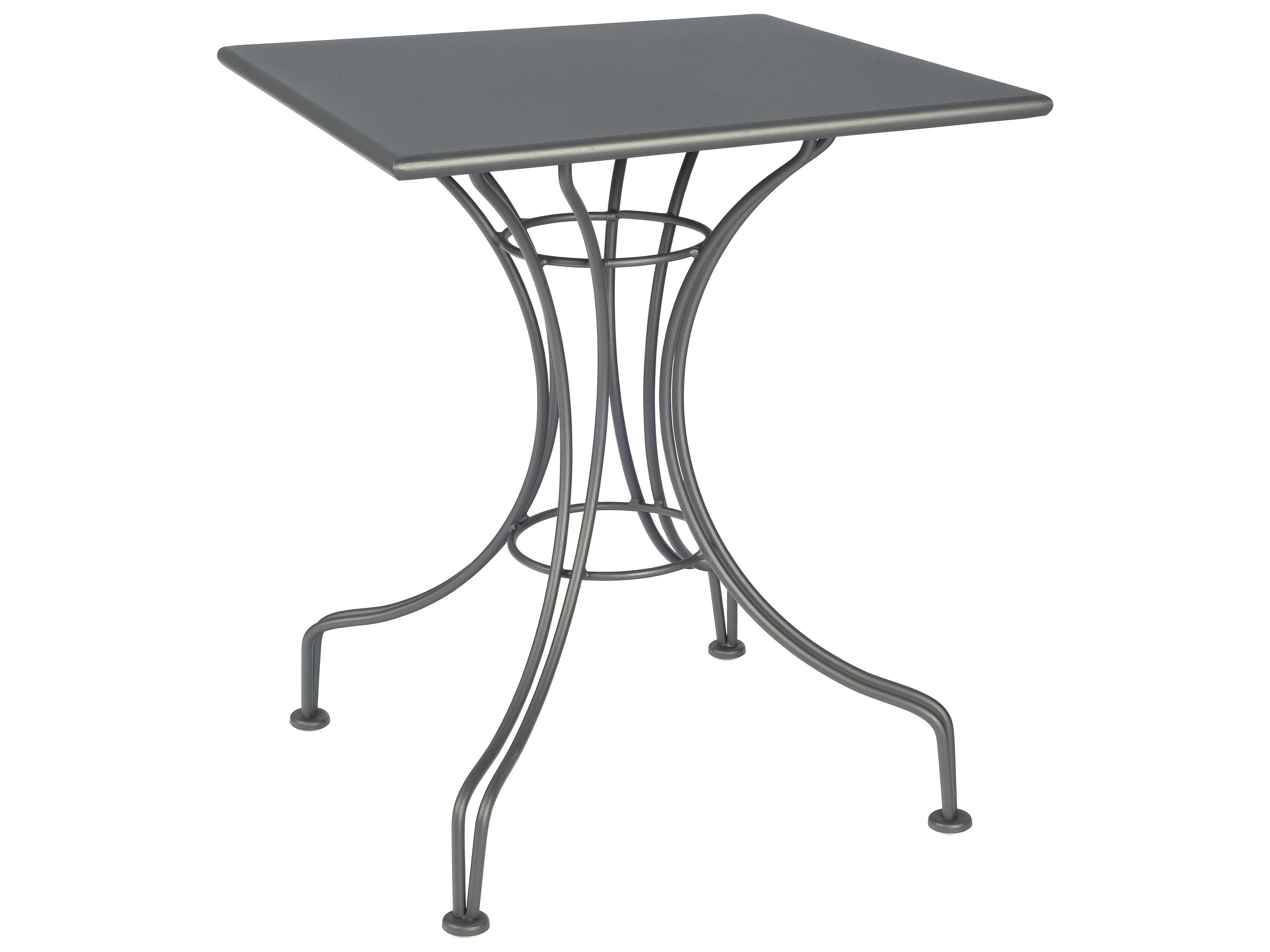Woodard Wrought Iron Square Outdoor Patio Bistro Table