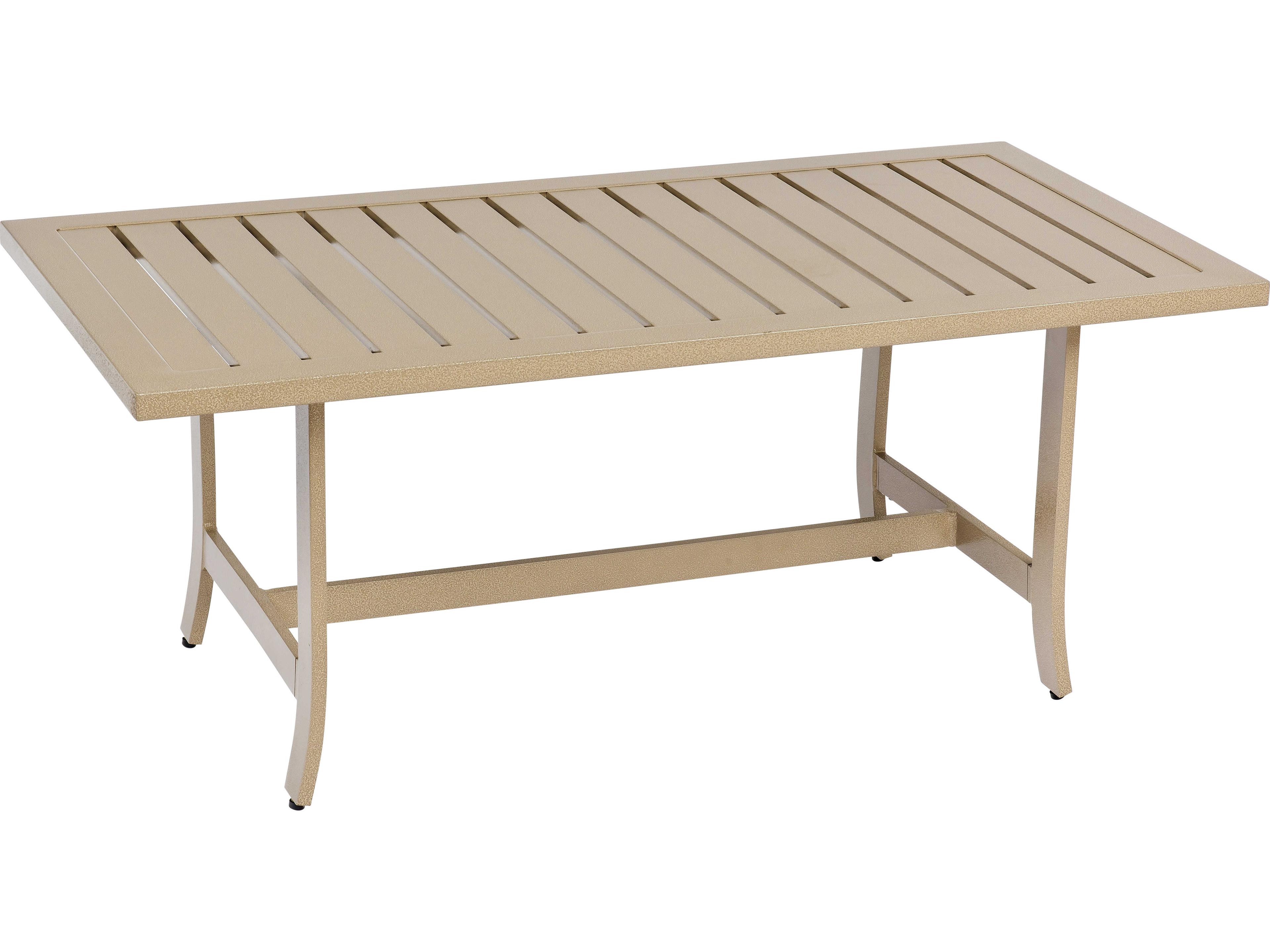 Woodard Seal Cove Aluminum Rectangular Outdoor Patio Coffee Table