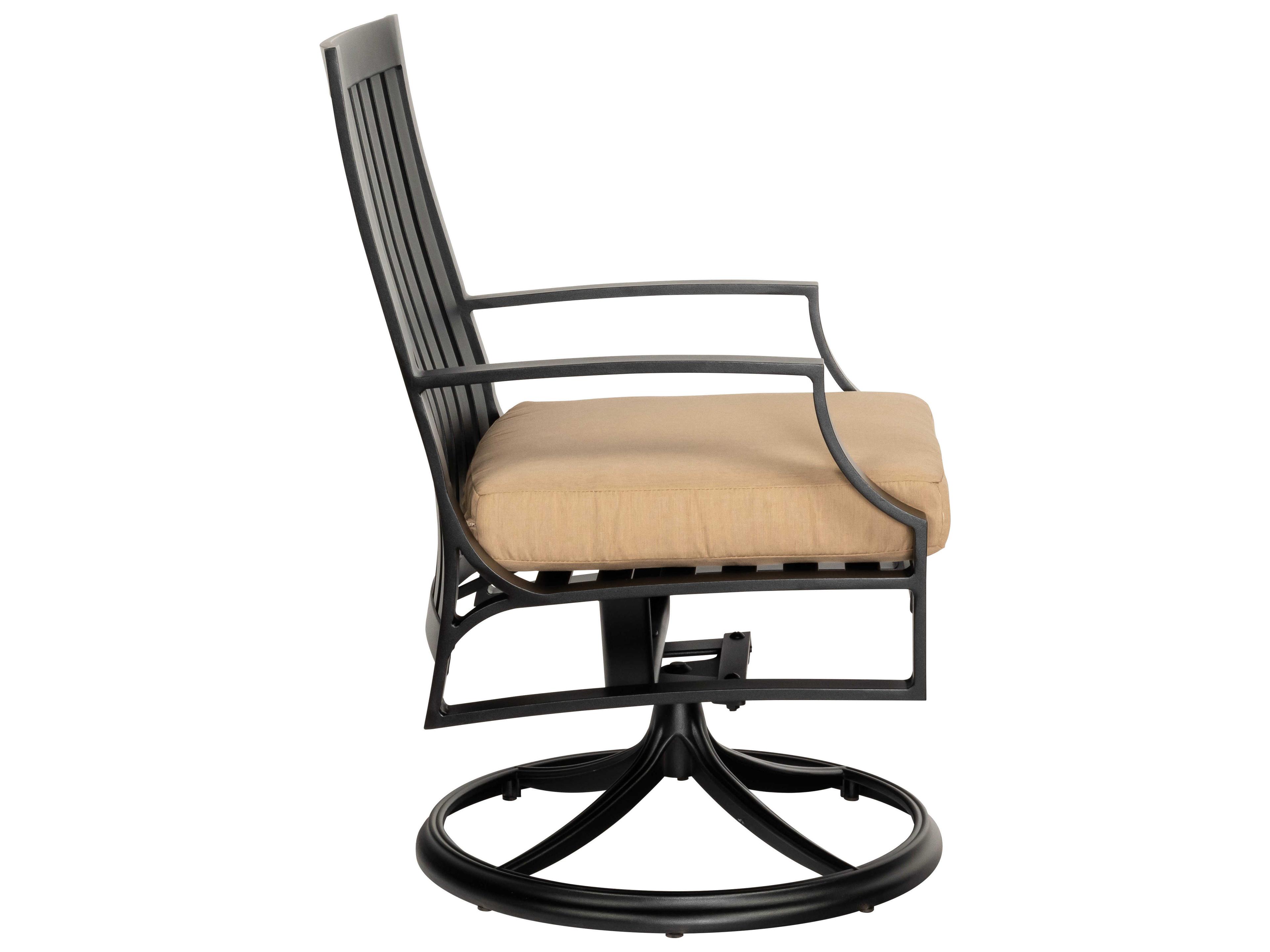 Woodard Seal Cove Aluminum Swivel Outdoor Patio Dining Arm Chair