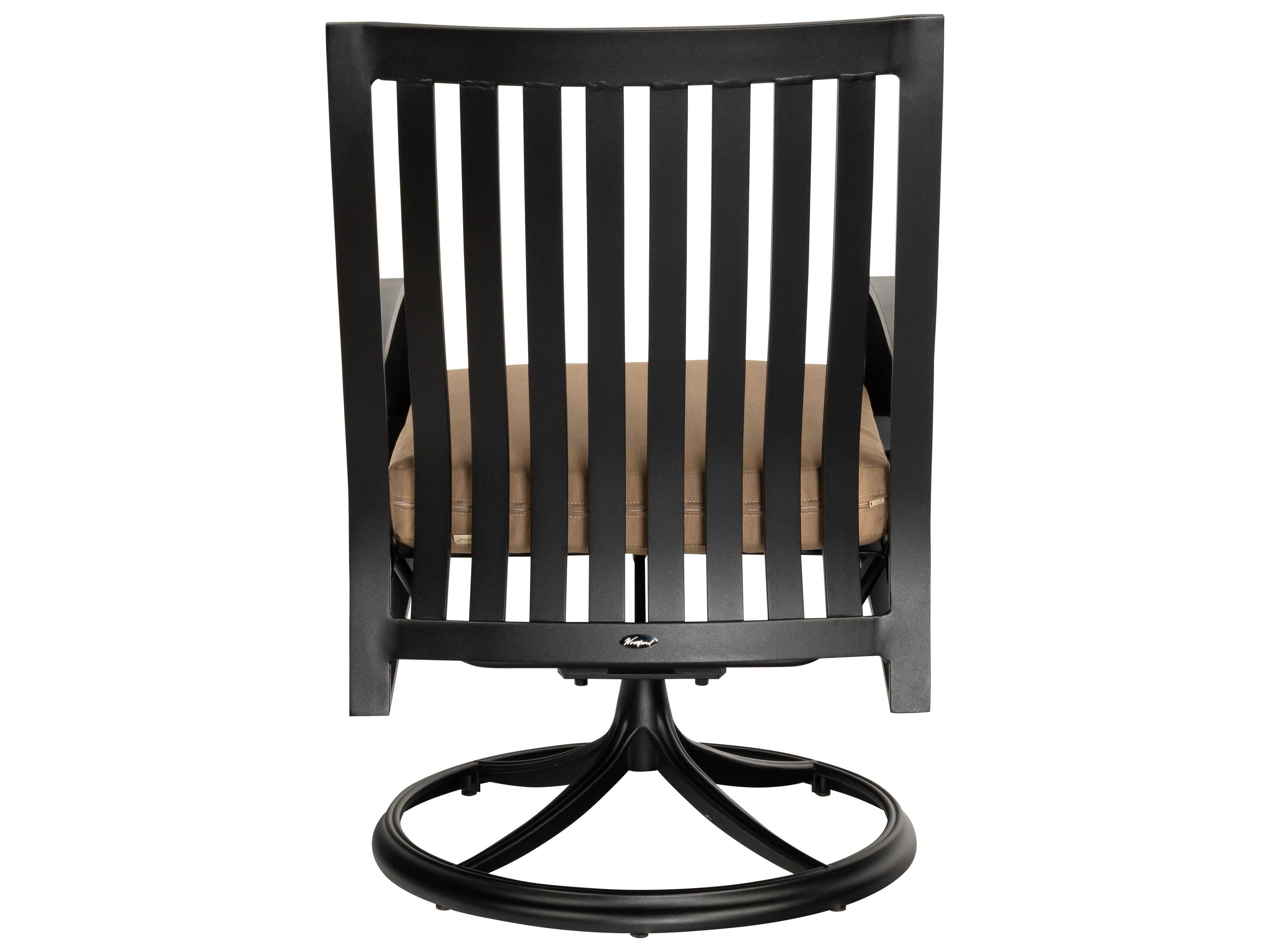 Woodard Seal Cove Aluminum Swivel Outdoor Patio Dining Arm Chair