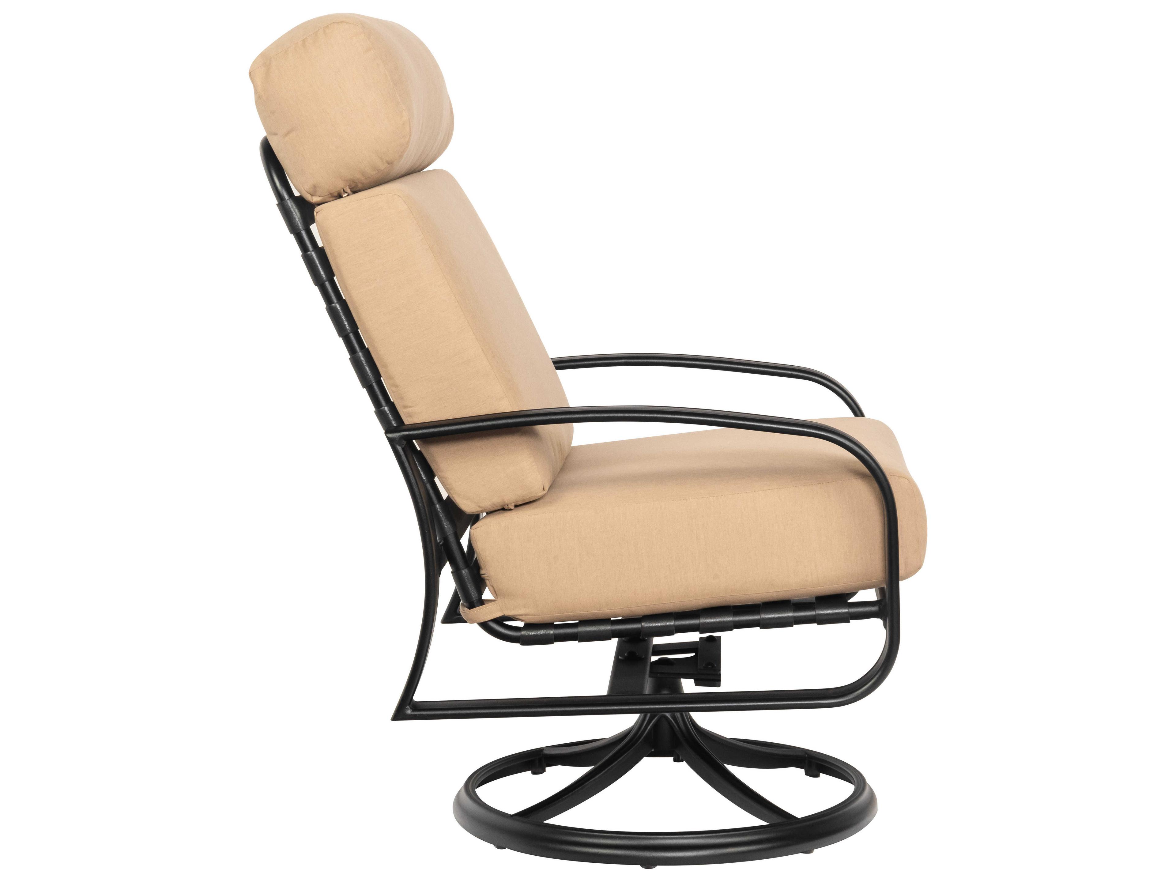 Woodard Cayman Isle Cushion Aluminum Swivel Rocker Outdoor Lounge Chair