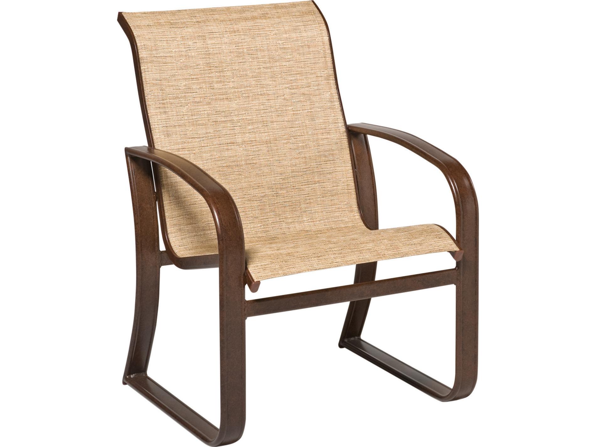 Woodard Cayman Isle Sling Aluminum Patio Dining Arm Chair