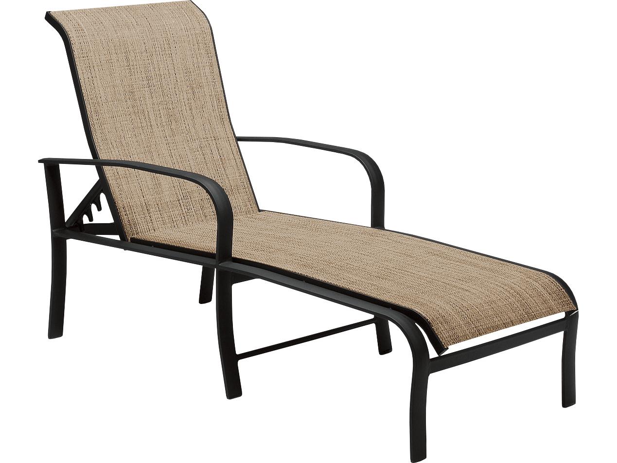 Woodard Fremont Sling Aluminum Adjustable Patio Chaise Lounge