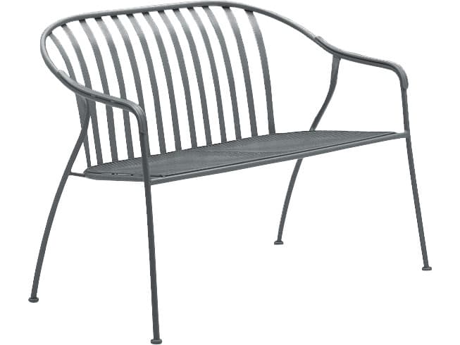 Woodard Valencia Wrought Iron Stackable Barrel Outdoor Patio Loveseat