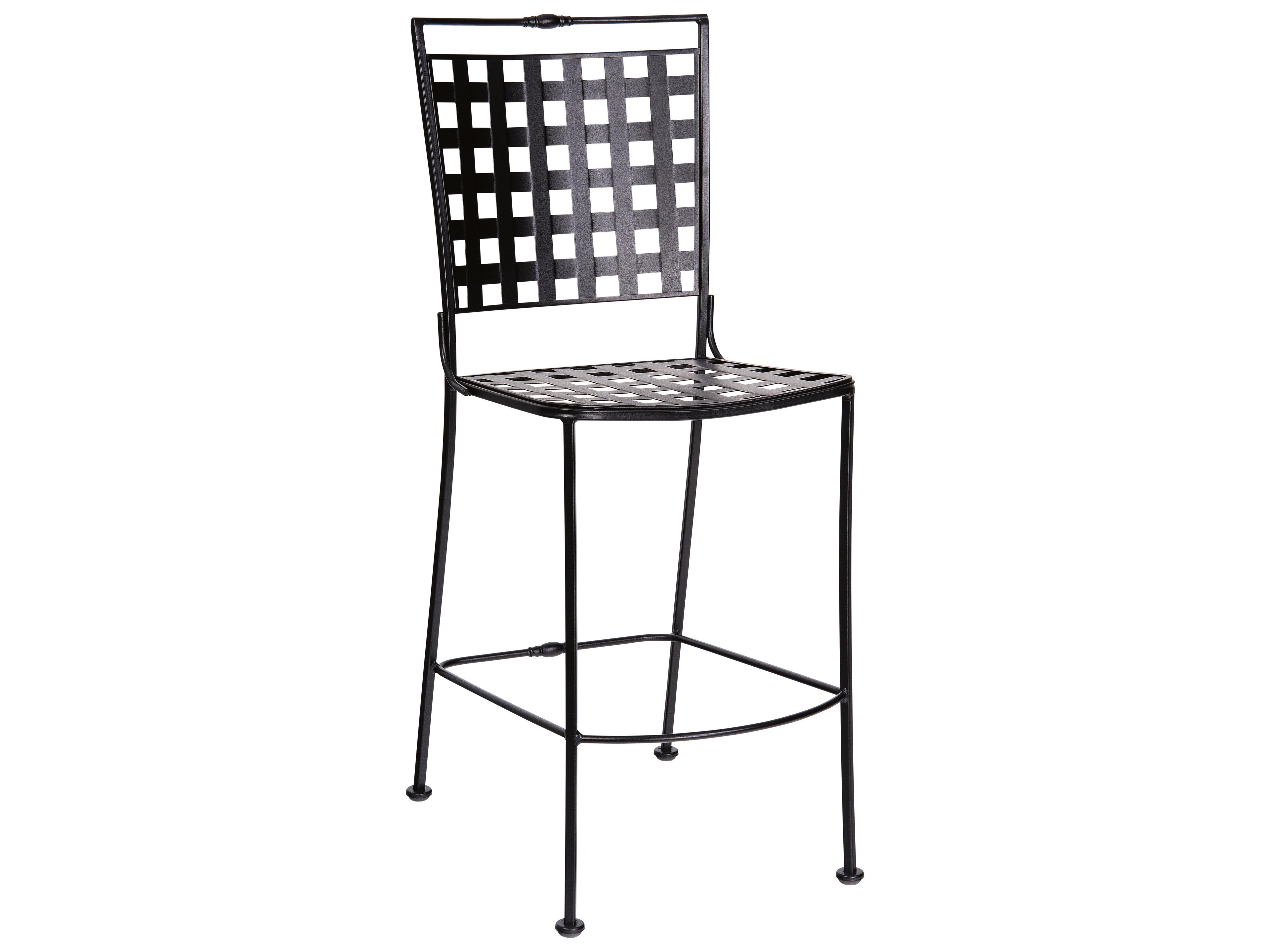Woodard Sheffield Wrought Iron Outdoor Patio Bar Stool