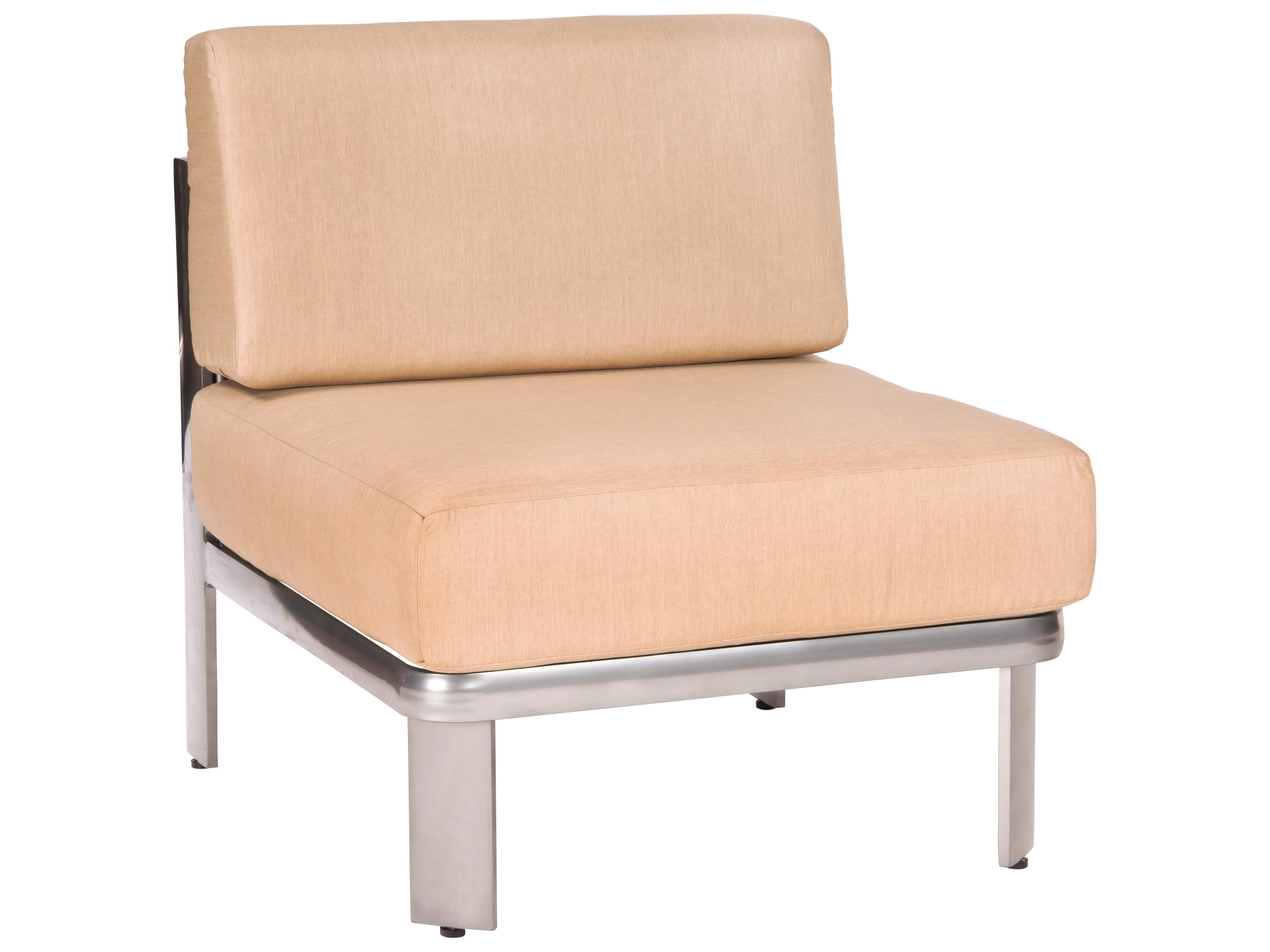 Woodard Metropolis Cushion Aluminum Modular Outdoor Patio Lounge Chair