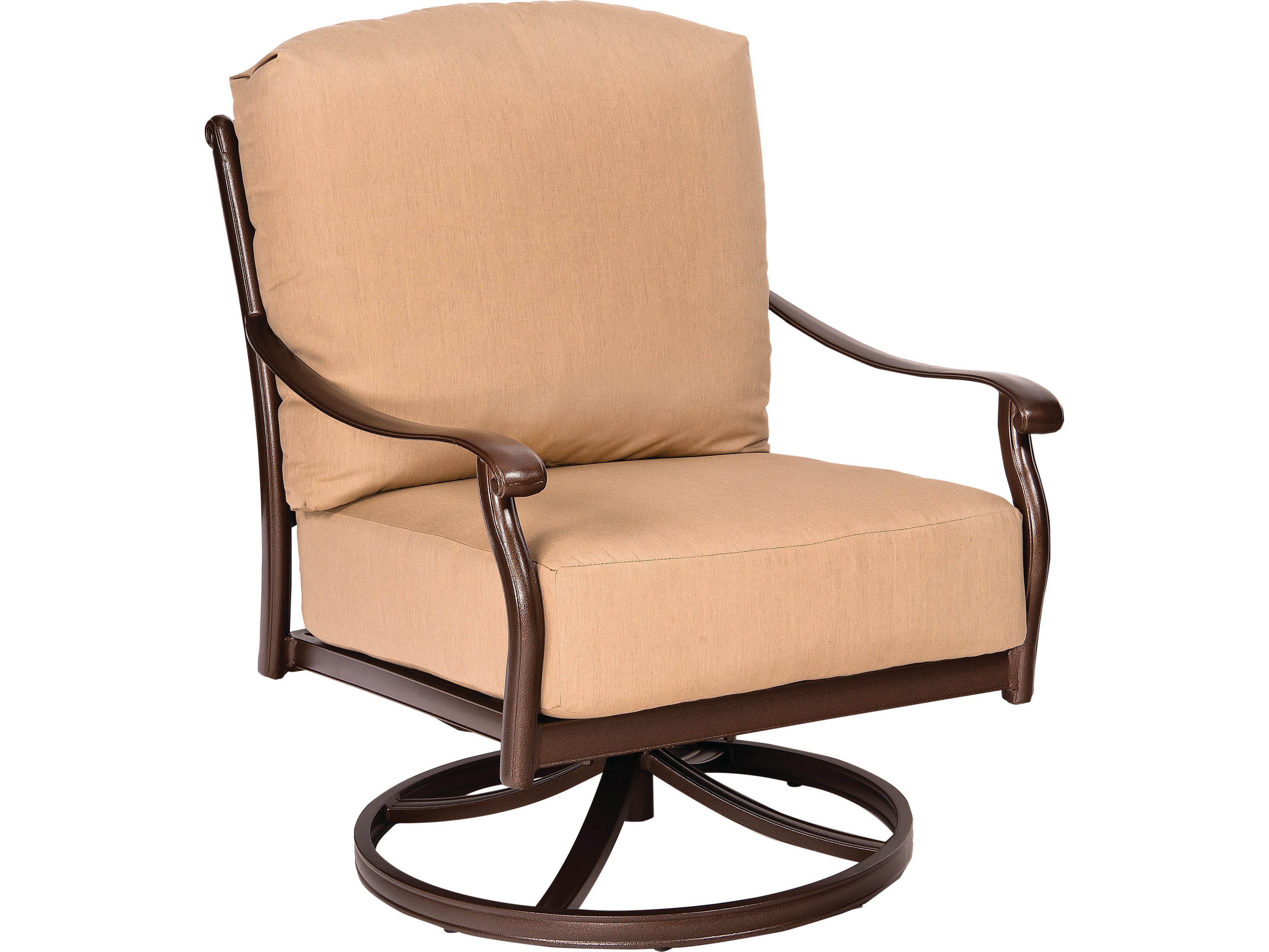 Woodard Casa Cast Aluminum Swivel Rocker Patio Lounge Chair