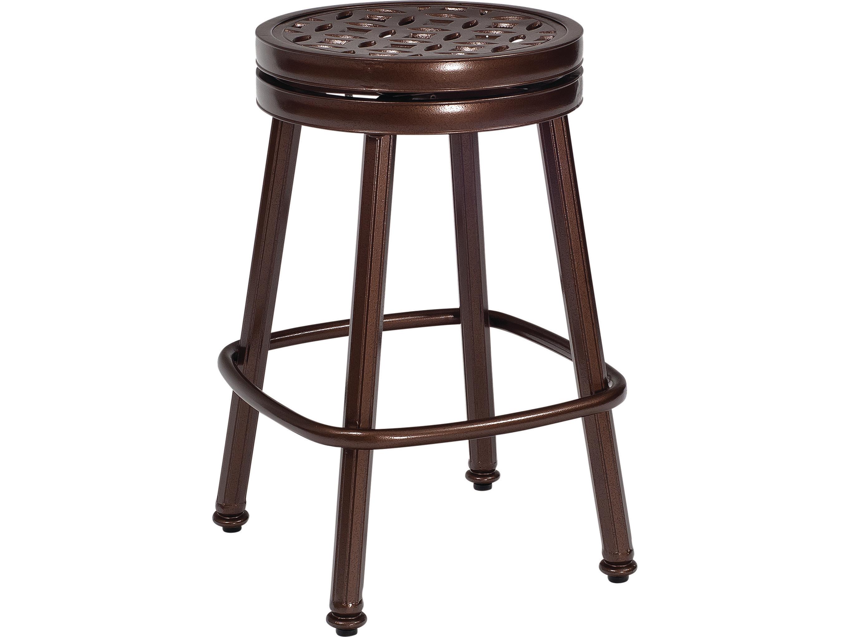 Woodard Cast Casa Cast Aluminum Round Swivel Patio Counter Stool