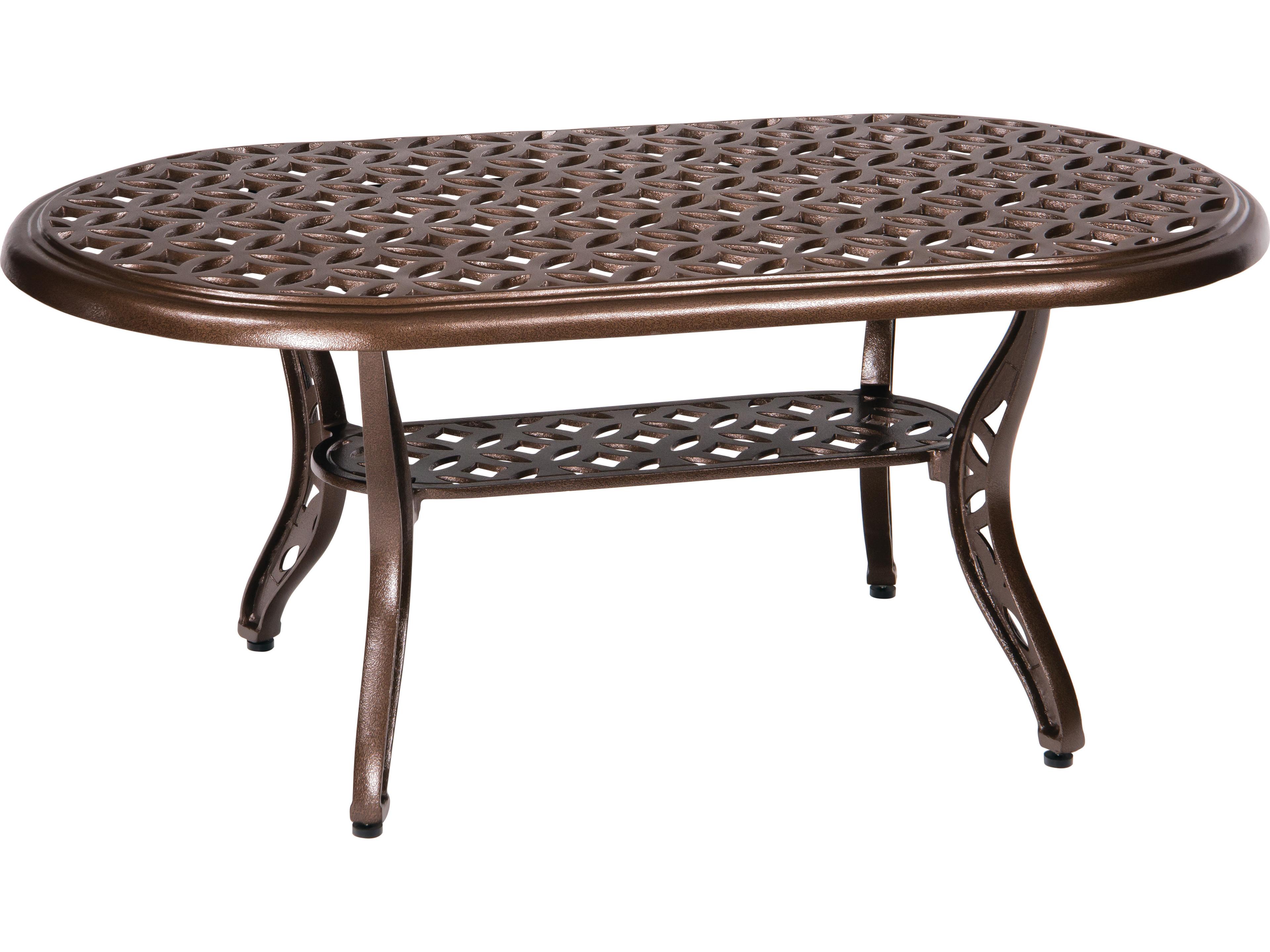 Woodard Casa Cast Aluminum Oval Patio Coffee Table