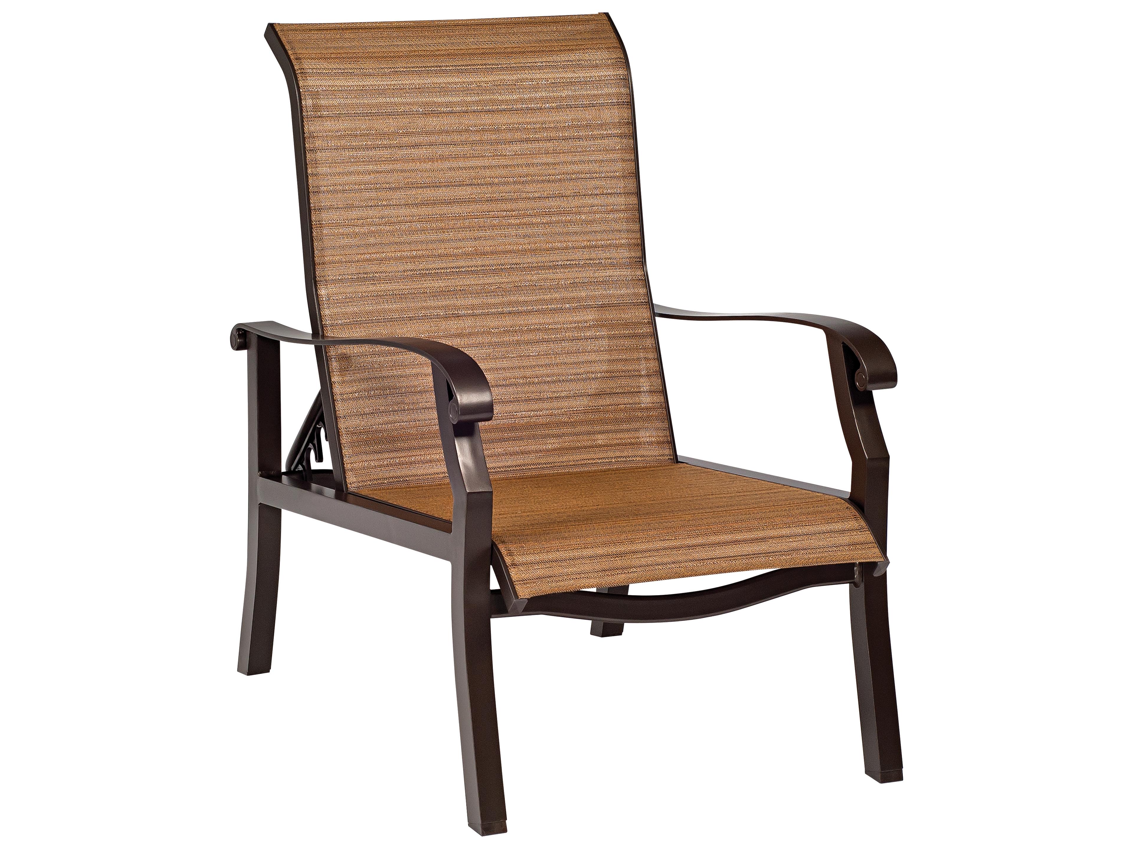 Woodard Cortland Sling Aluminum Adjustable Patio Lounge Chair