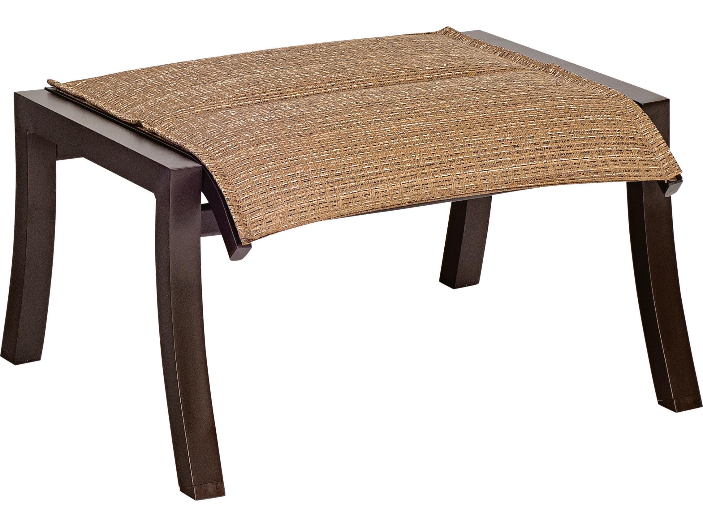 Woodard Cortland Padded Sling Aluminum Patio Ottoman