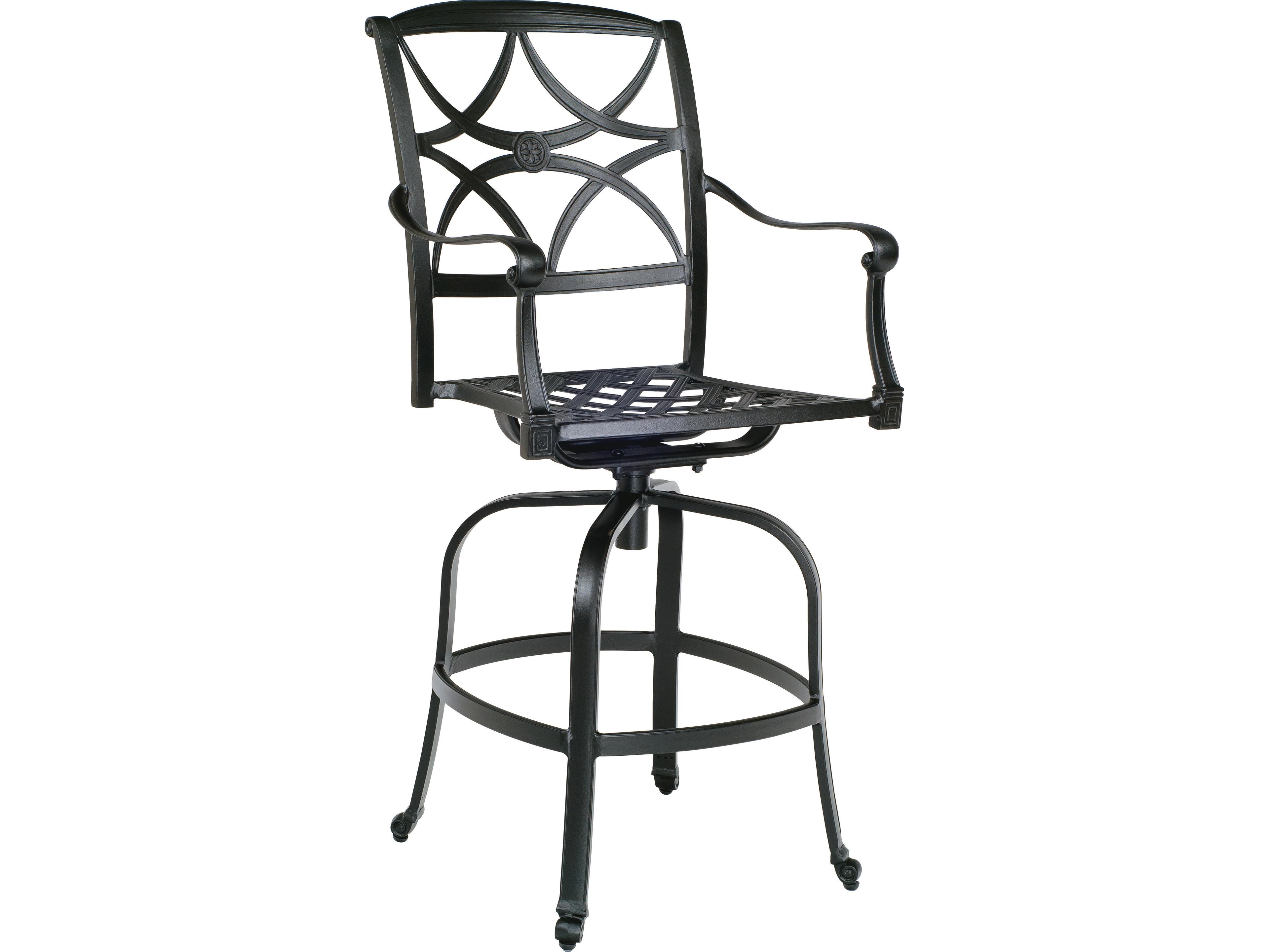 Woodard Wiltshire Cast Aluminum Swivel Patio Bar Stool
