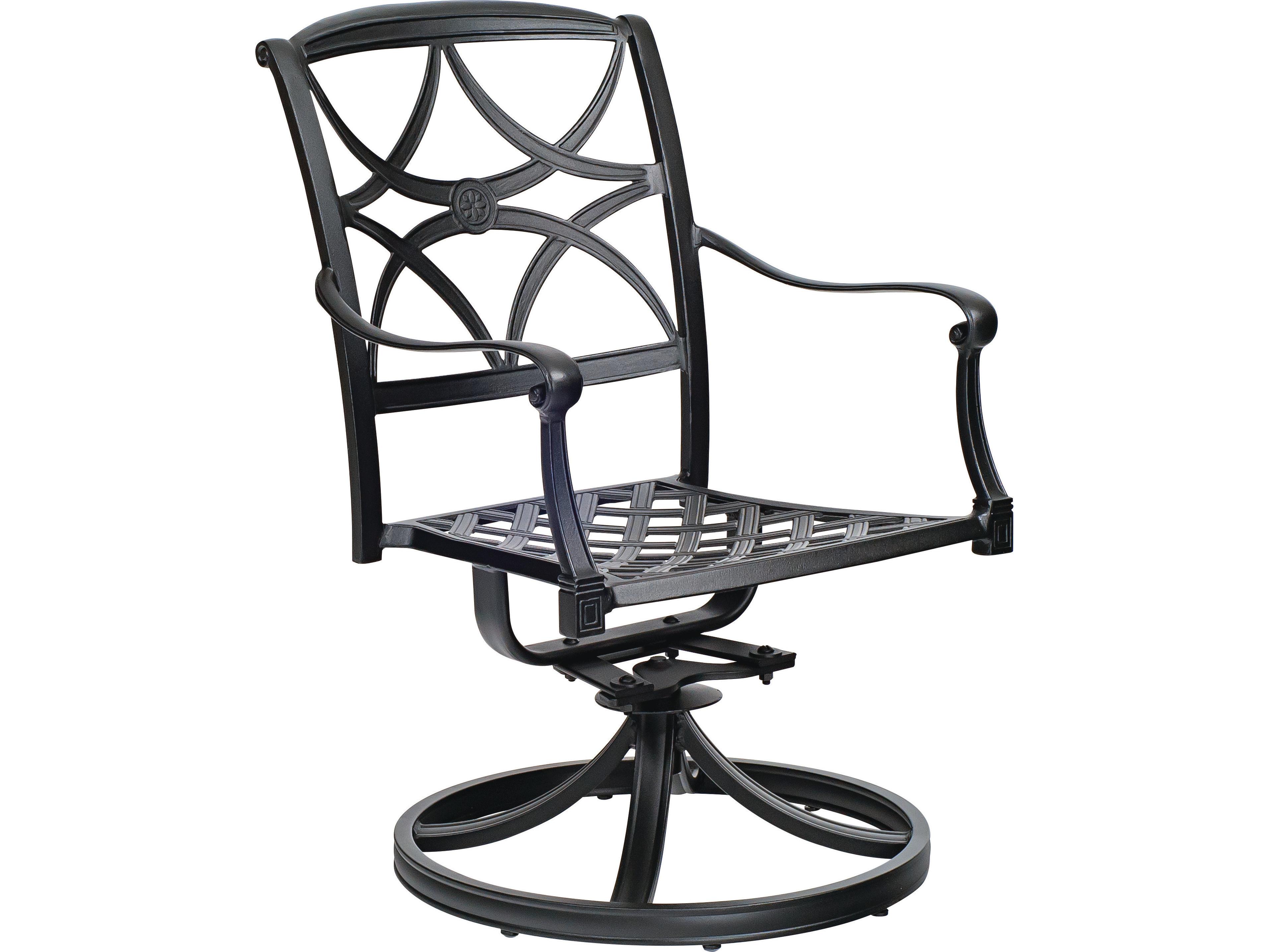 Woodard Wiltshire Cast Aluminum Swivel Rocker Outdoor Dining Arm Chair
