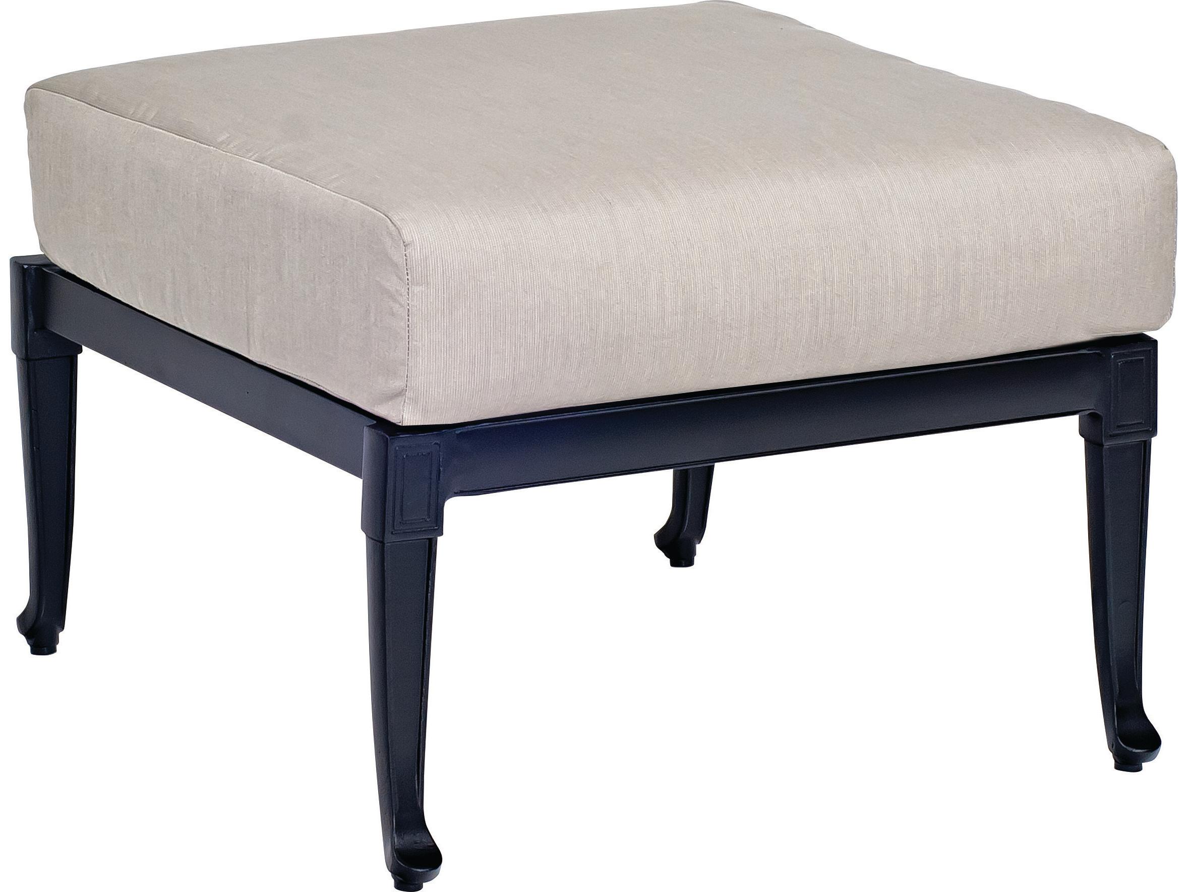 Woodard Wiltshire Cushion Cast Aluminum Outdoor Ottoman