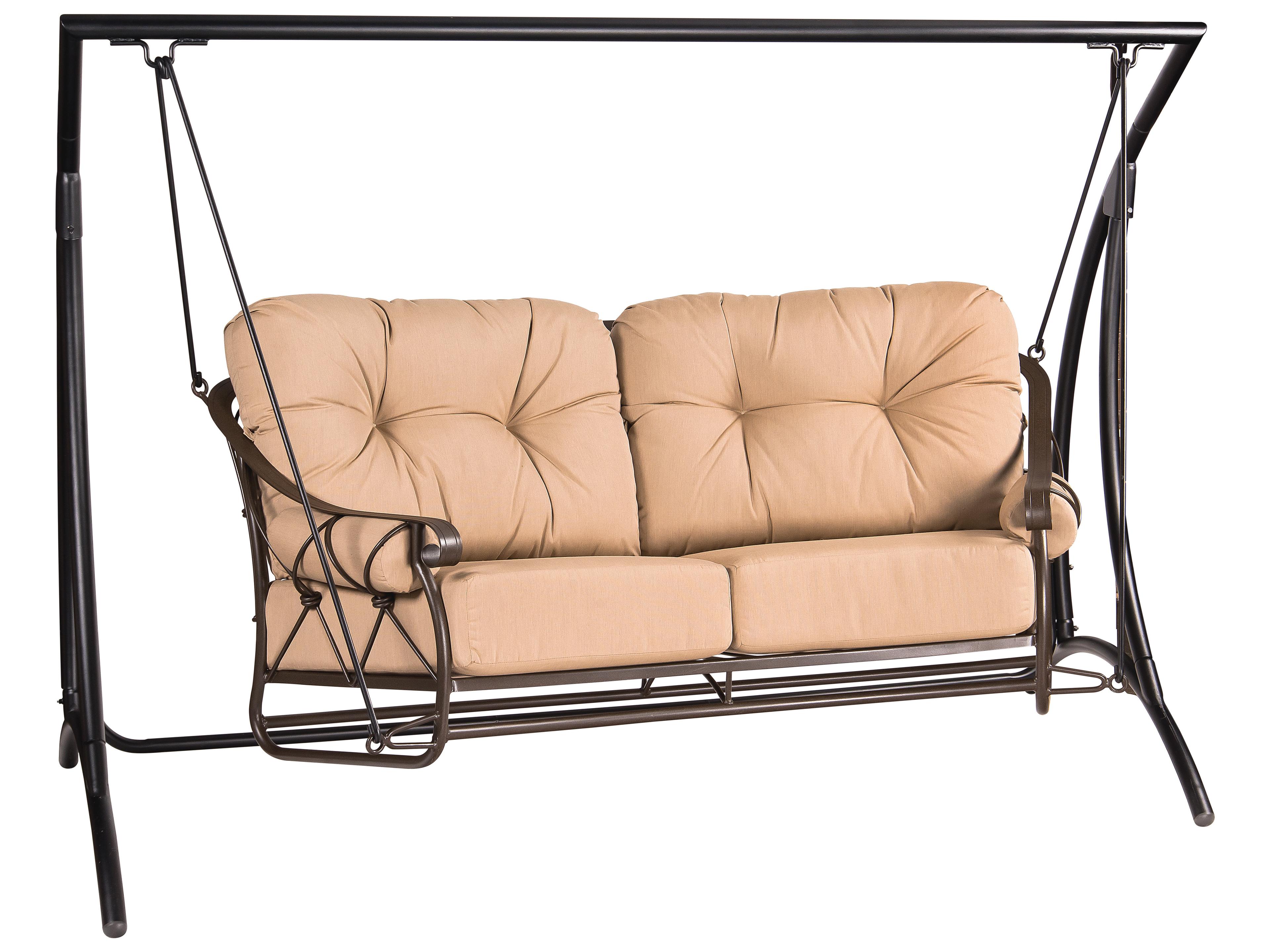 Woodard Derby Cushion Wrought Iron Patio Swing