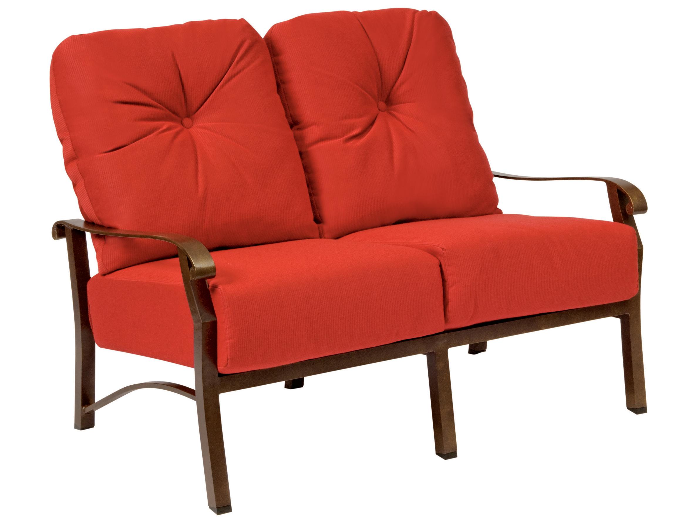 Woodard Cortland Cushion Aluminum Outdoor Patio Loveseat