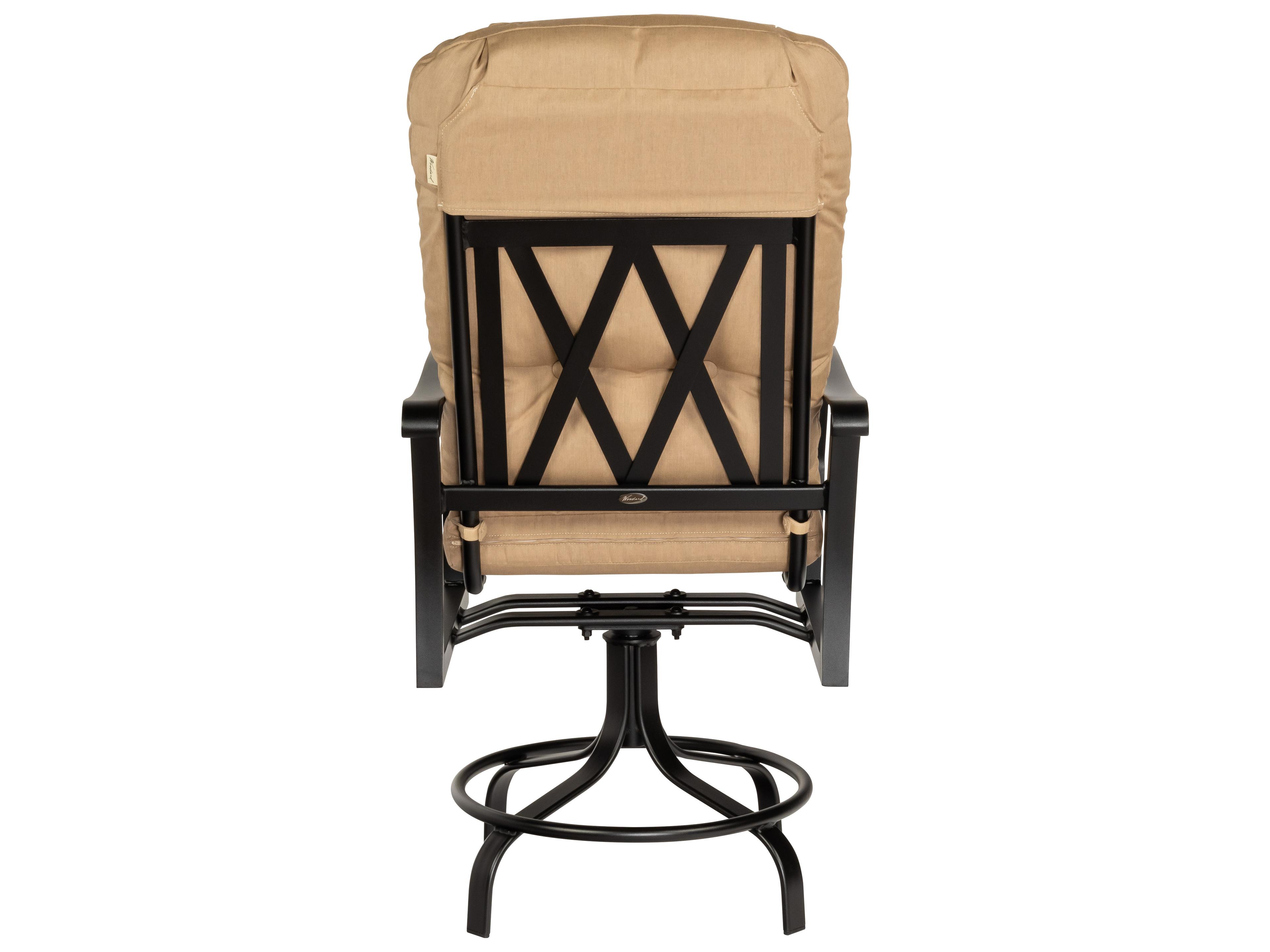 Woodard Cortland Cushion Aluminum Swivel Patio Counter Stool