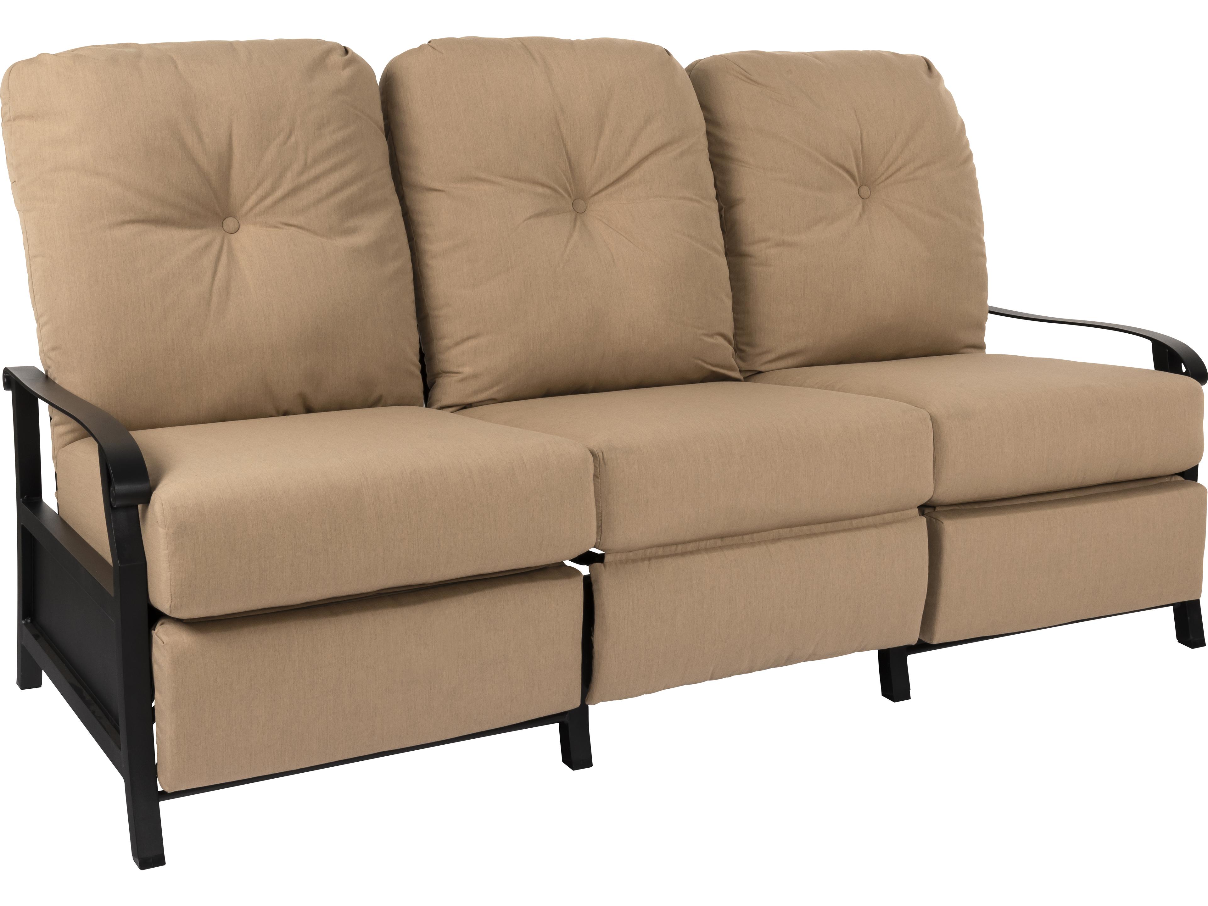 Woodard Cortland Cushion Aluminum Recliner Outdoor Sofa