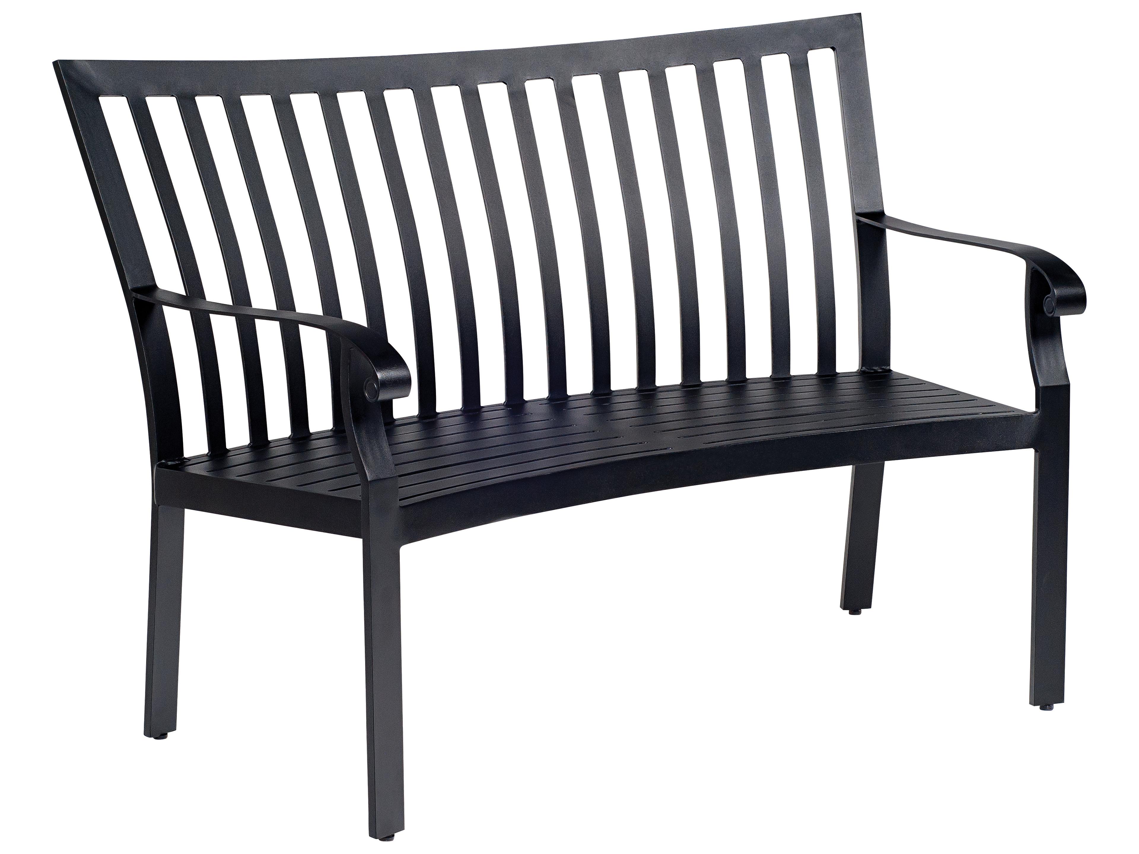 Woodard Cortland Aluminum Crescent Outdoor Patio Bench