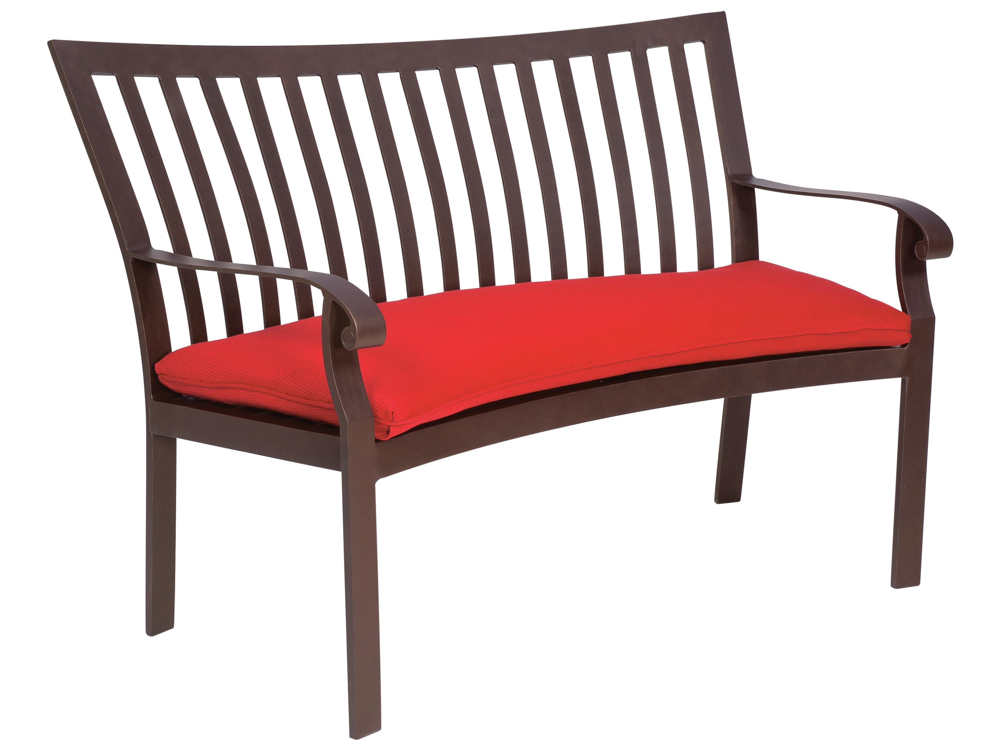 Woodard Cortland Aluminum Crescent Outdoor Patio Bench