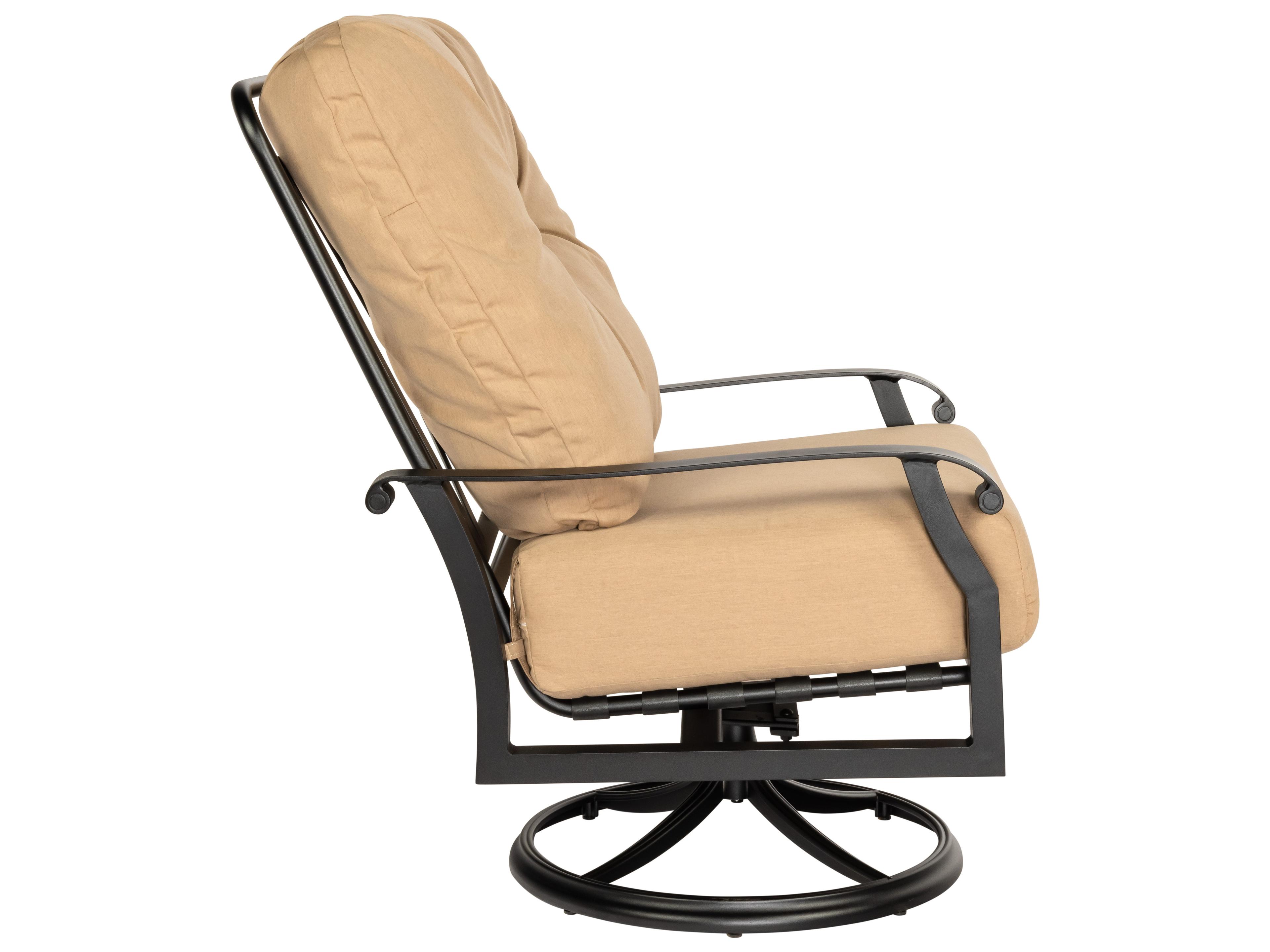 Woodard Cortland Cushion Aluminum Big Man's Swivel Rocker Outdoor Lounge Chair