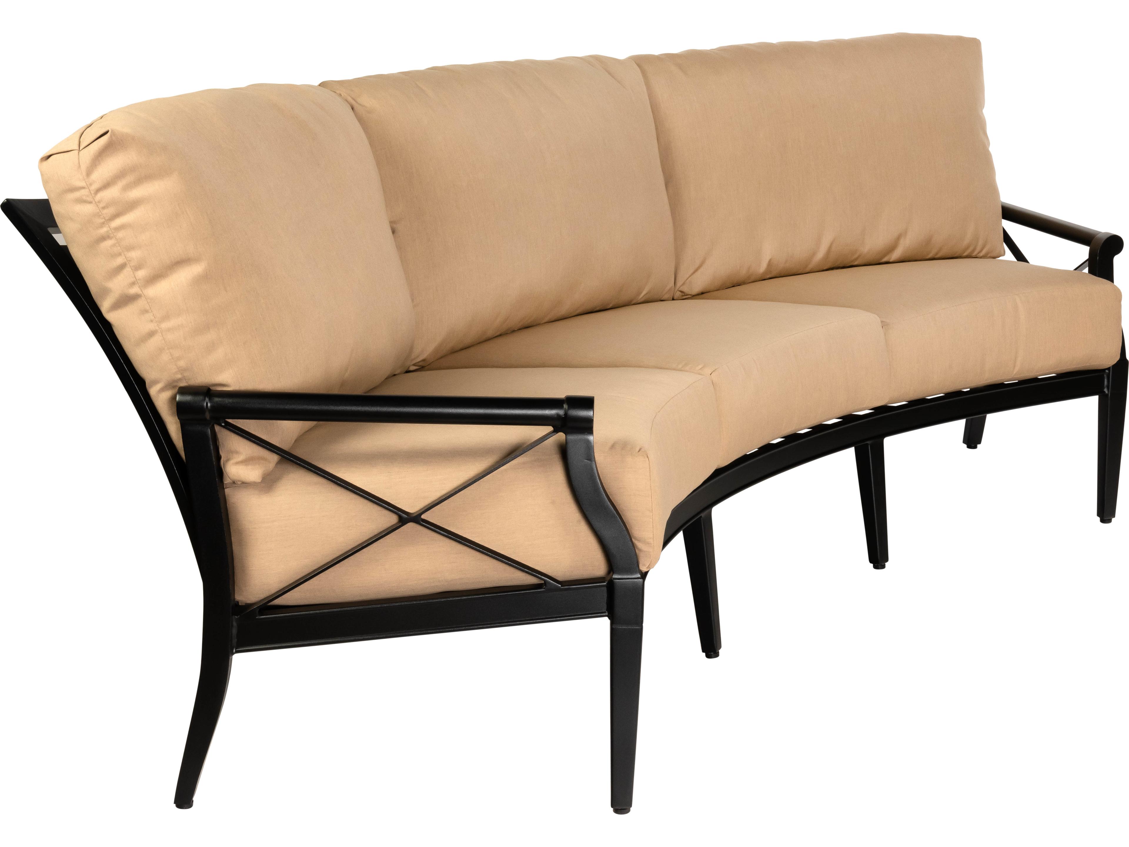 Woodard Andover Cushion Aluminum Crescent Patio Sofa