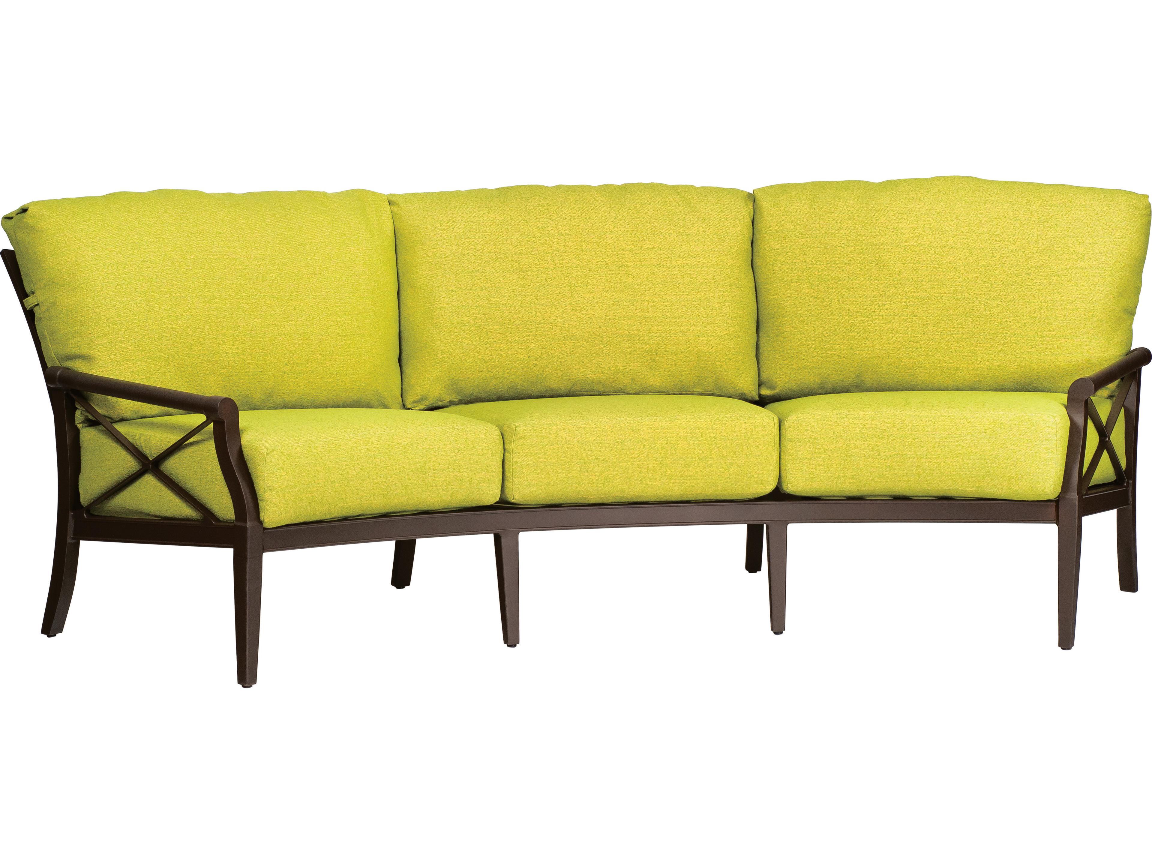 Woodard Andover Cushion Aluminum Crescent Patio Sofa