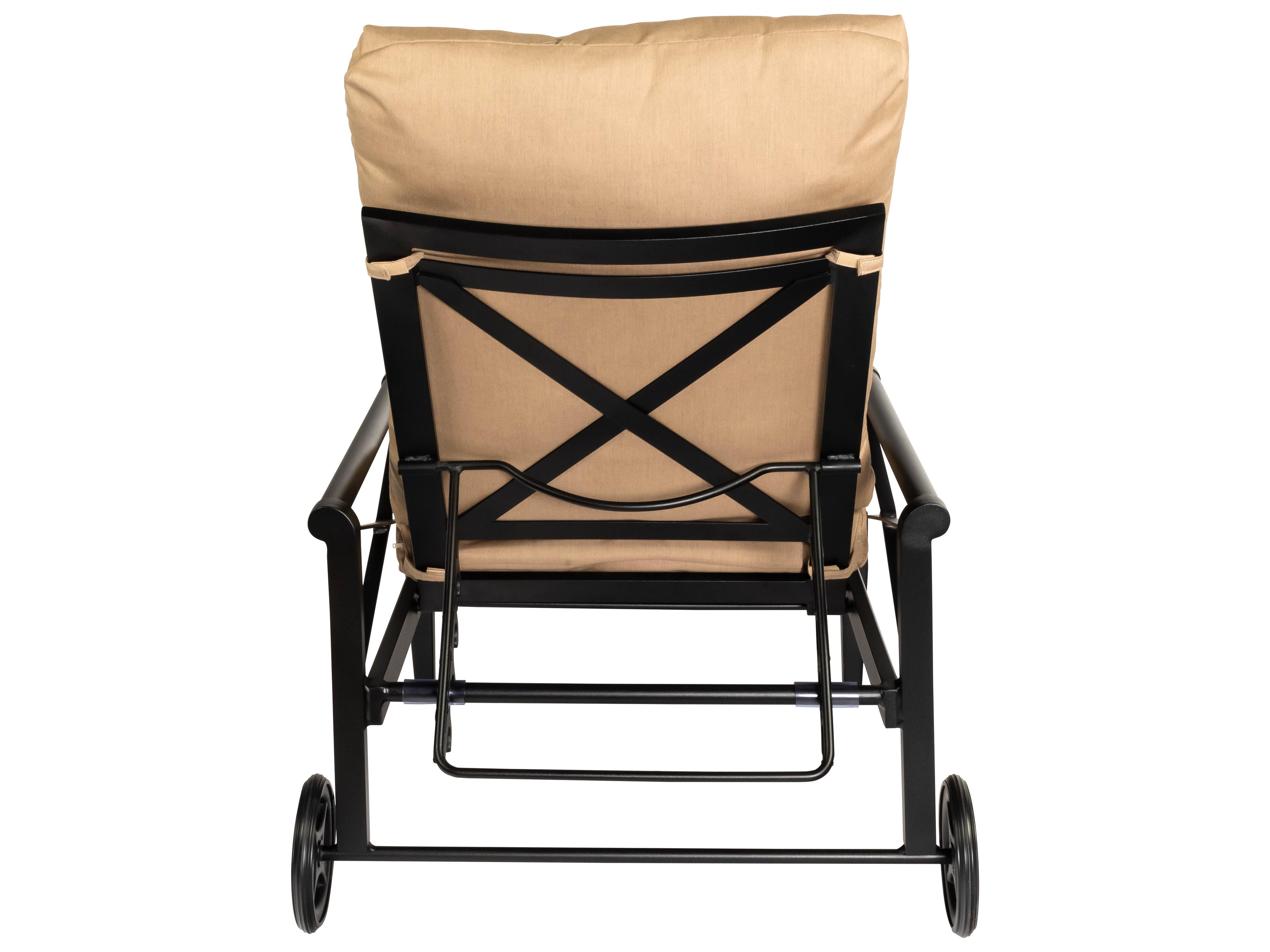 Woodard Andover Cushion Aluminum Adjustable Outdoor Patio Chaise Lounge in Waterfall