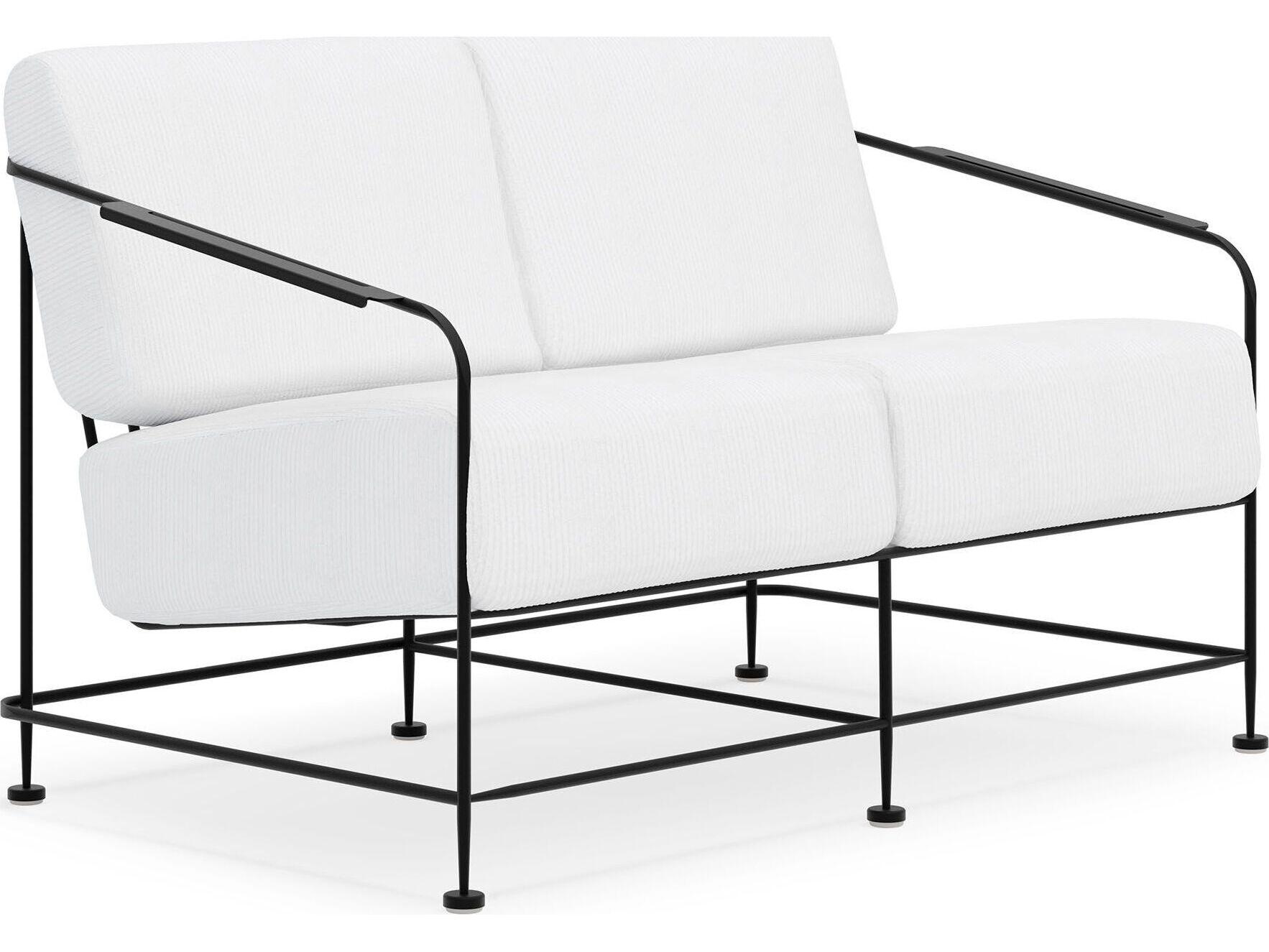 Woodard Reed Wrought Iron Cushion Loveseat