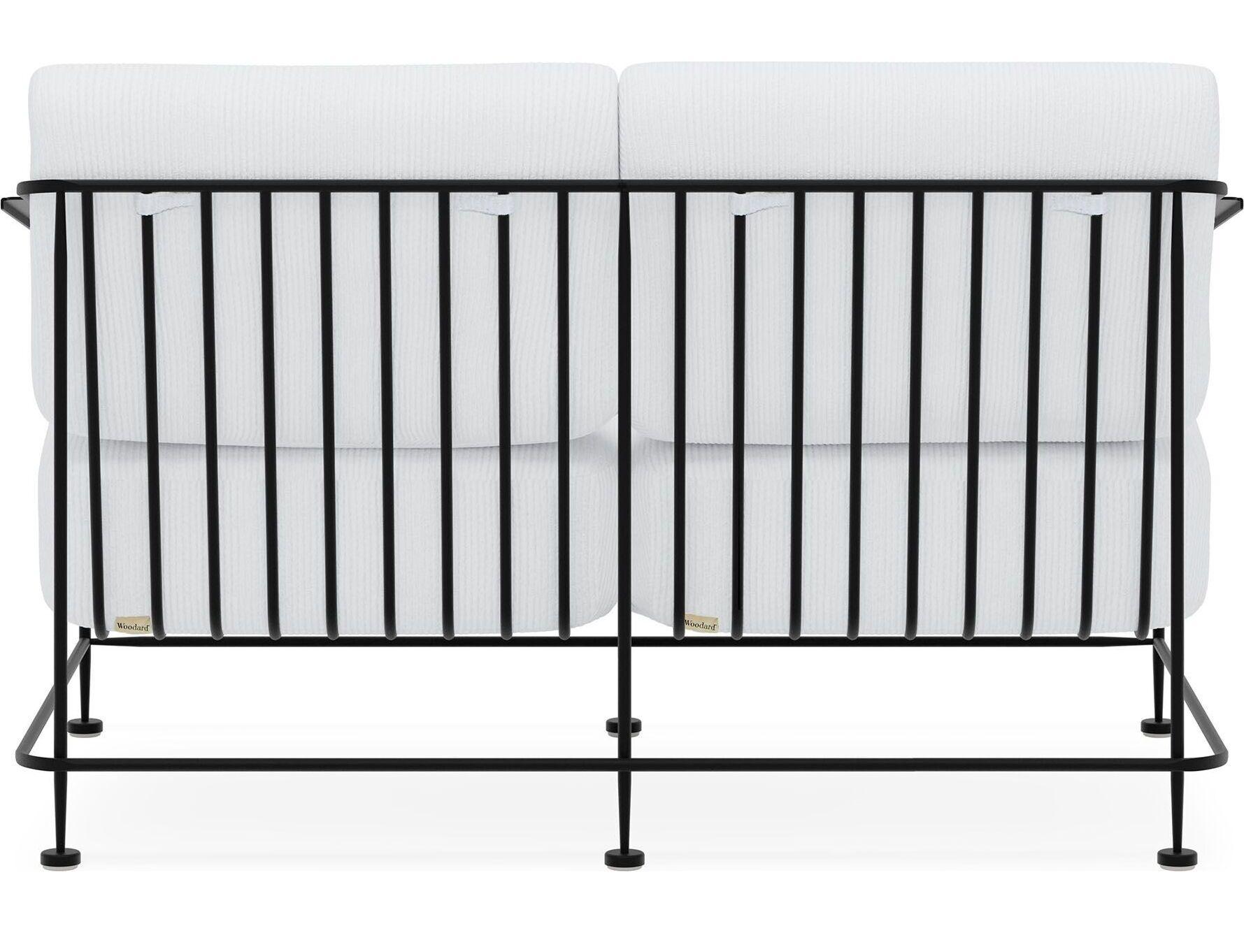 Woodard Reed Wrought Iron Cushion Loveseat