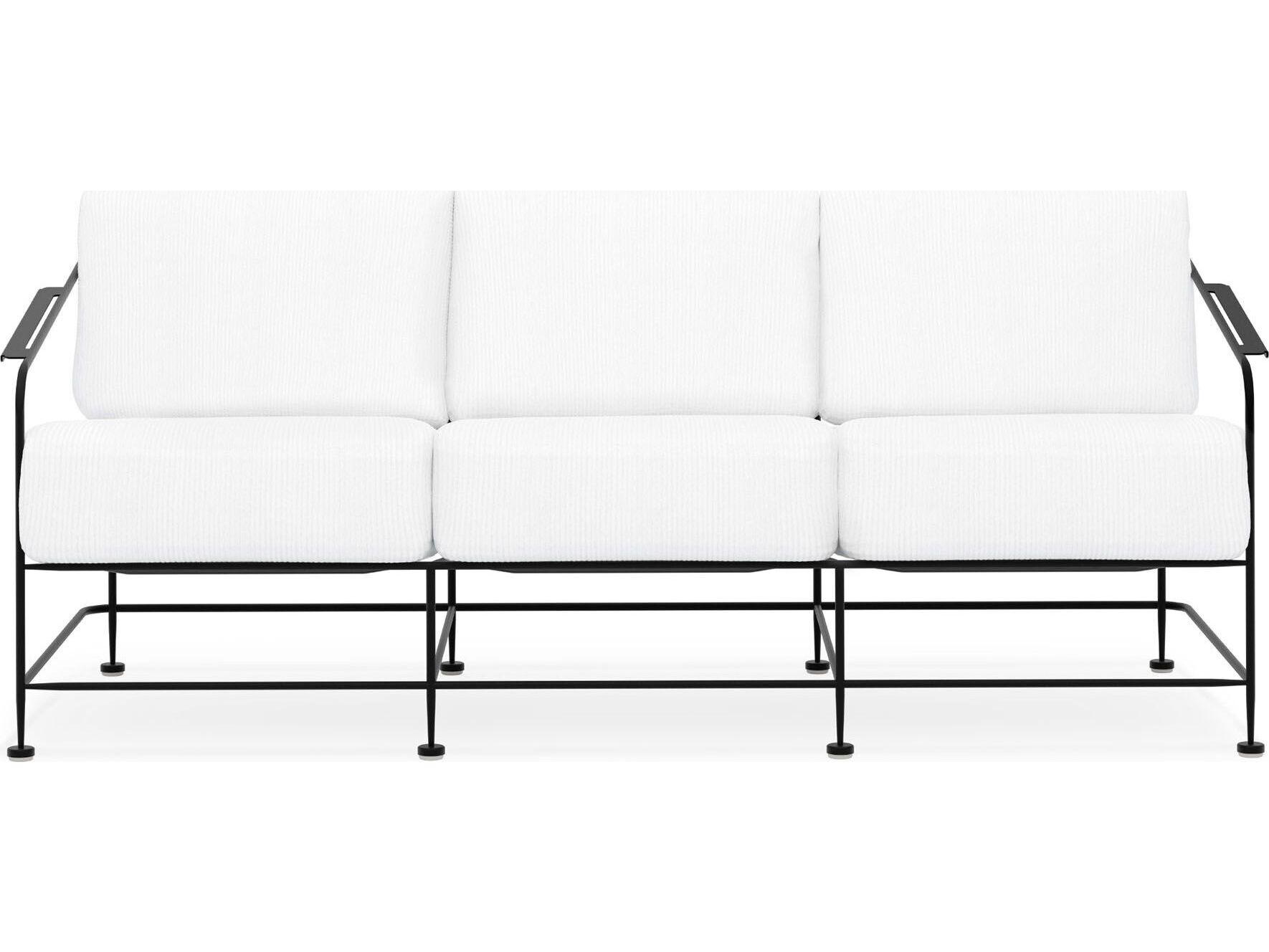 Woodard Reed Wrought Iron Cushion Sofa