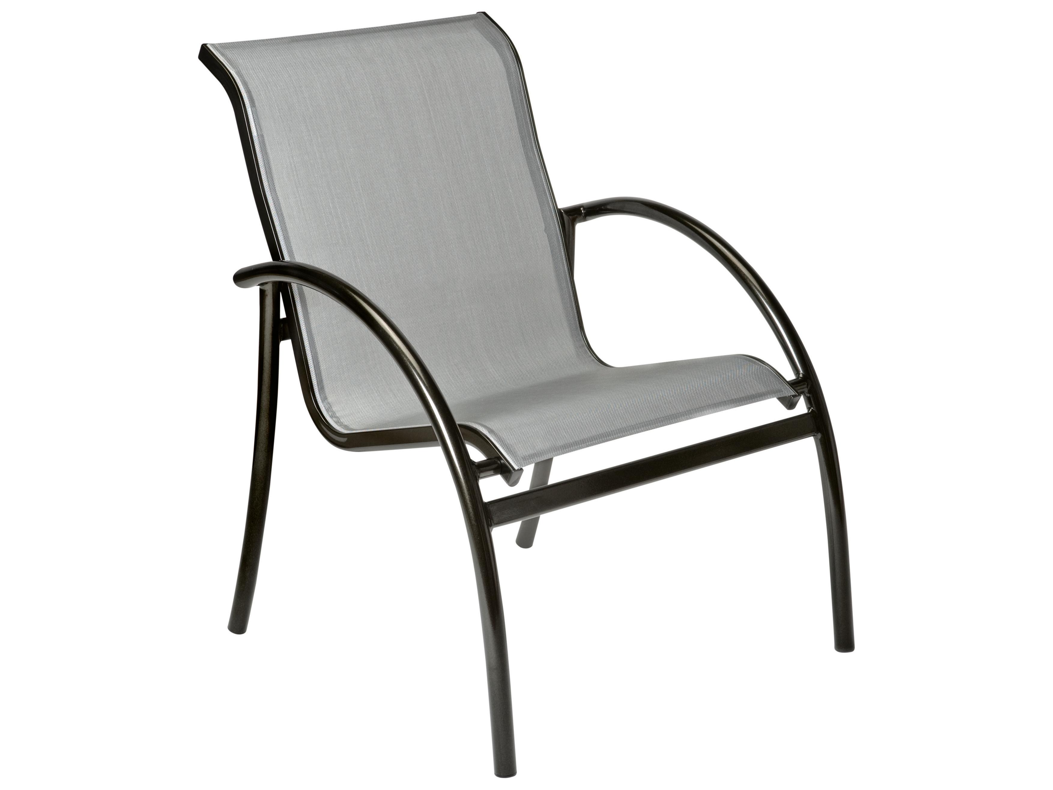 Woodard Tribeca Aluminum Stackable Outdoor Patio Dining Arm Chair