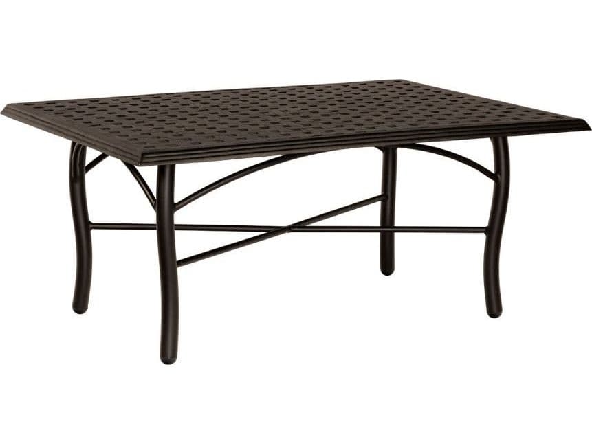 Woodard Thatch Aluminum Rectangular Outdoor Patio Coffee Table