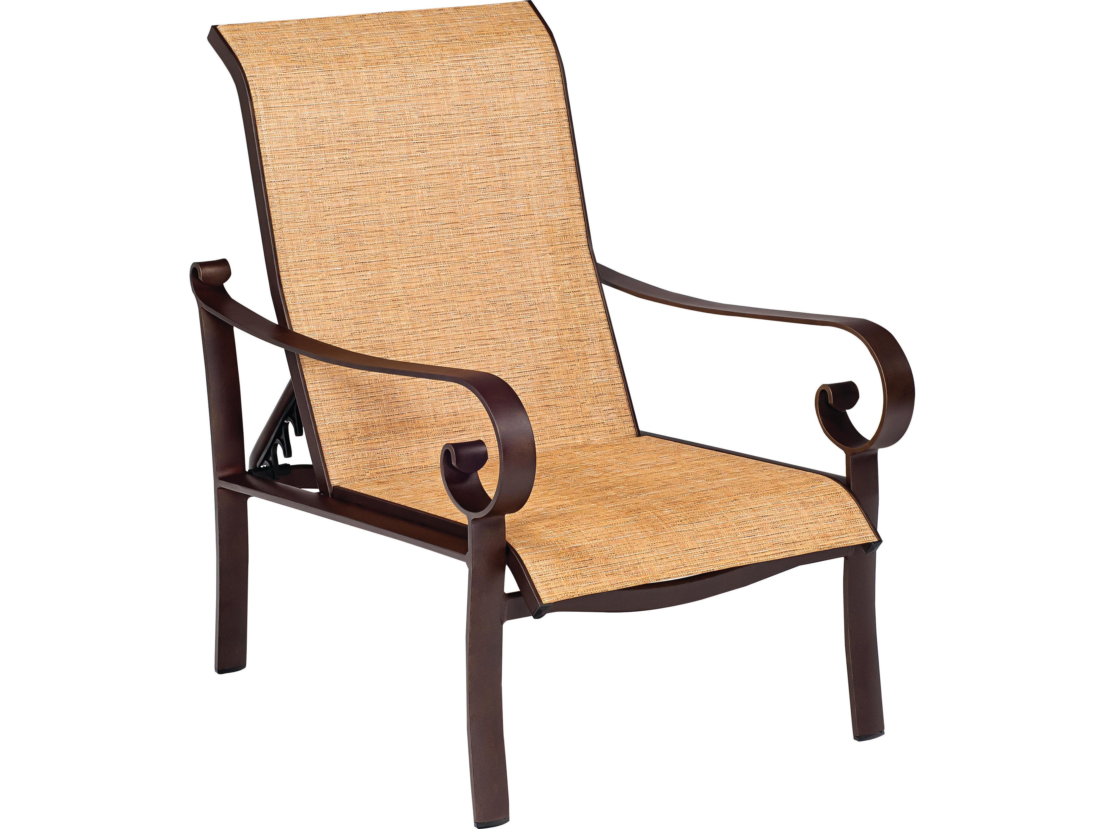 Woodard Belden Sling Aluminum Adjustable Patio Lounge Chair