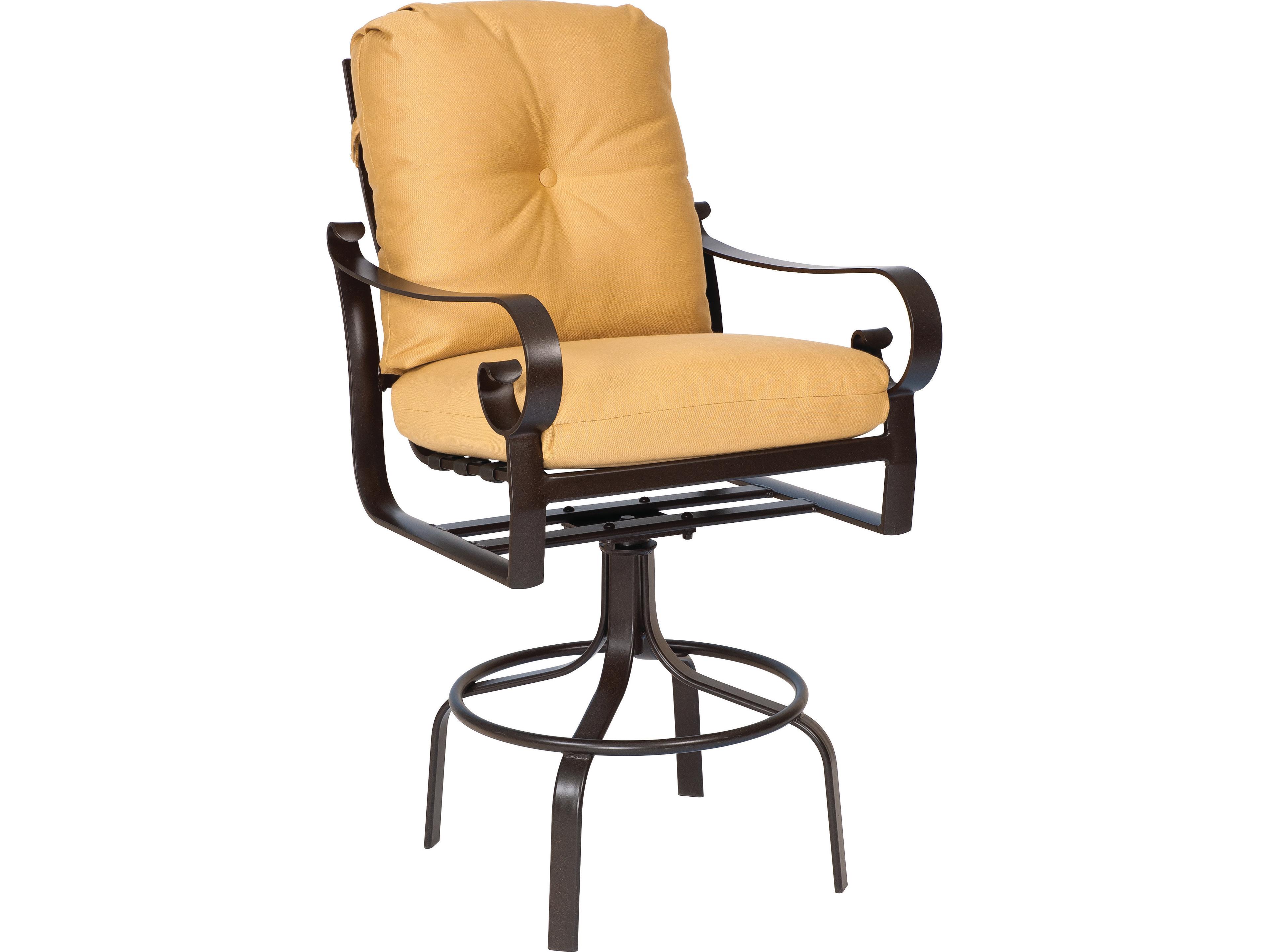 Woodard Belden Cushion Aluminum Swivel Patio Bar Stool