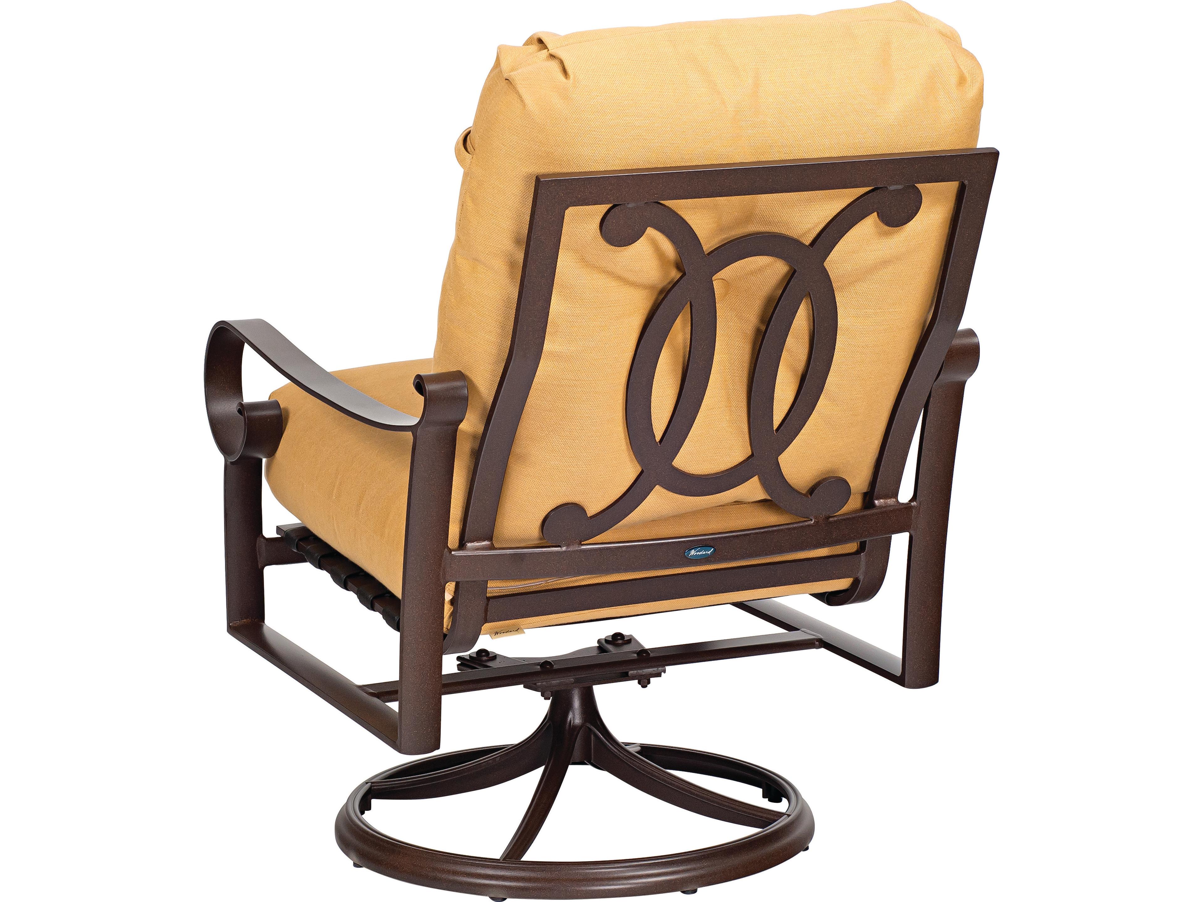 Woodard Belden Cushion Aluminum Swivel Rocker Outdoor Lounge Chair