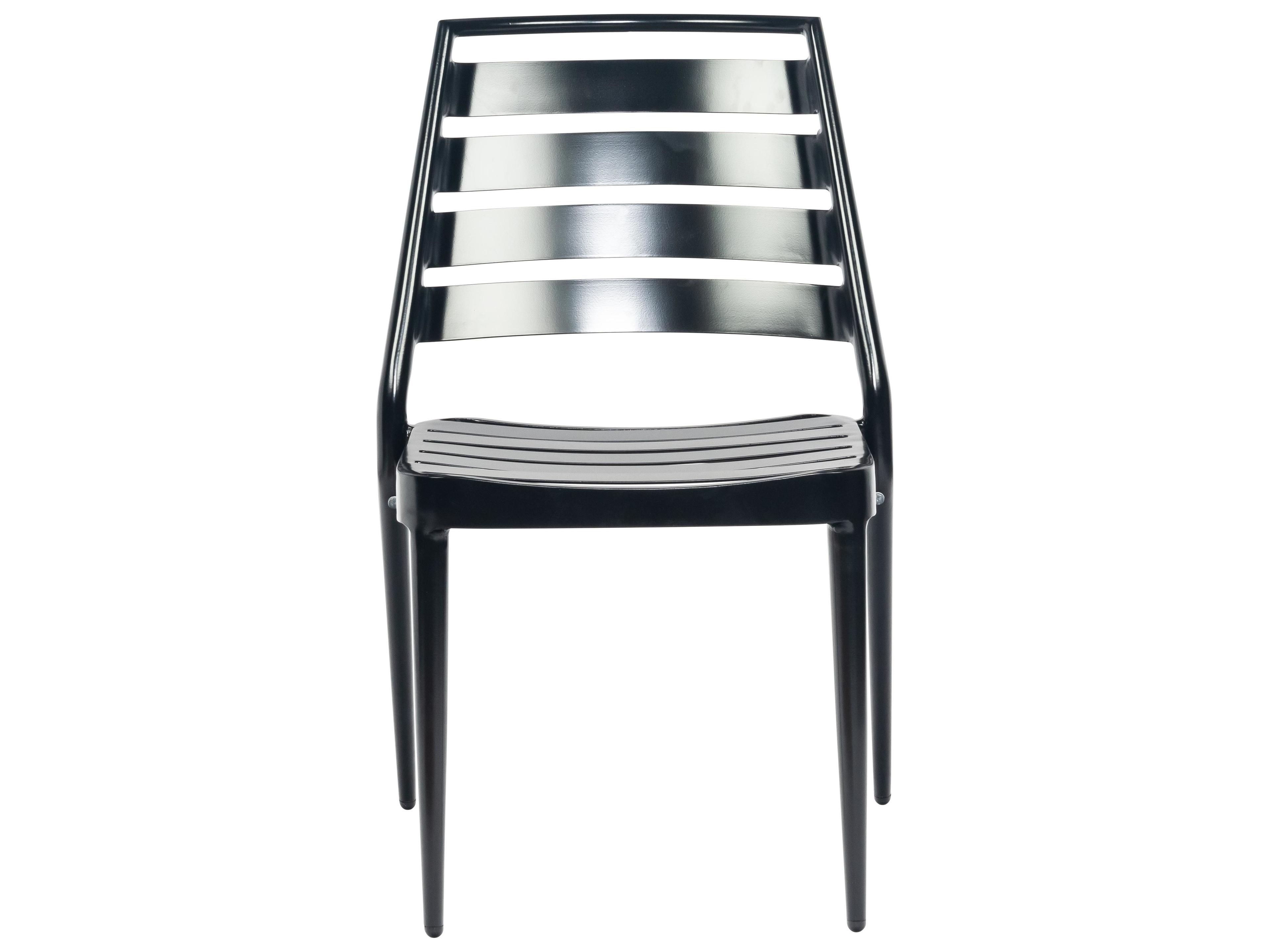 Woodard Slat Aluminum Stackable Patio Dining Side Chair