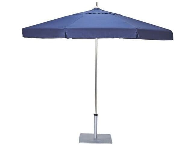 Woodard Canopi Aluminum 6 Foot Square Forum Marine Pulley Outdoor Market Umbrella in Marine Fabric
