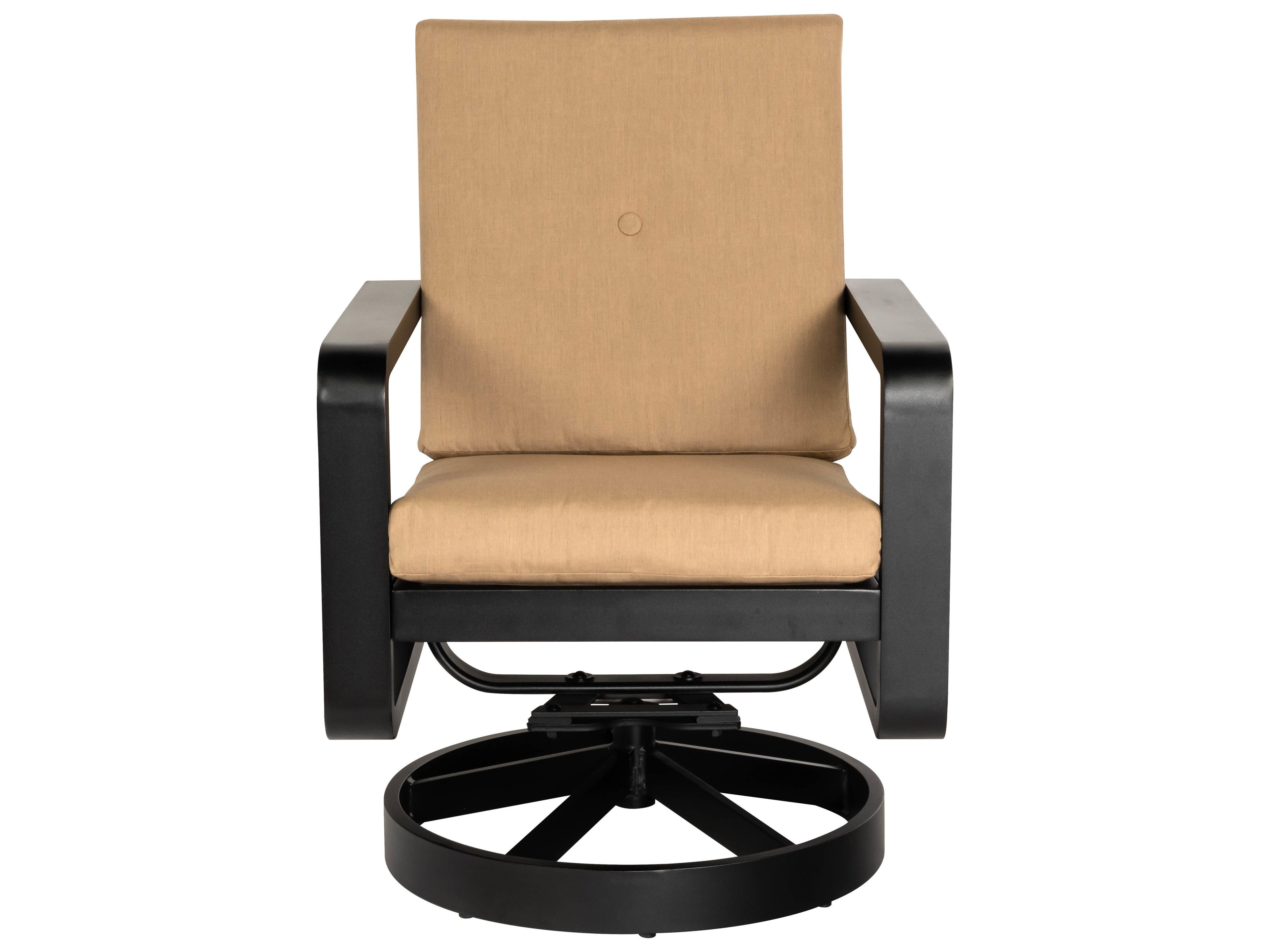 Woodard Vale Cushion Aluminum Swivel Rocker Outdoor Dining Arm Chair