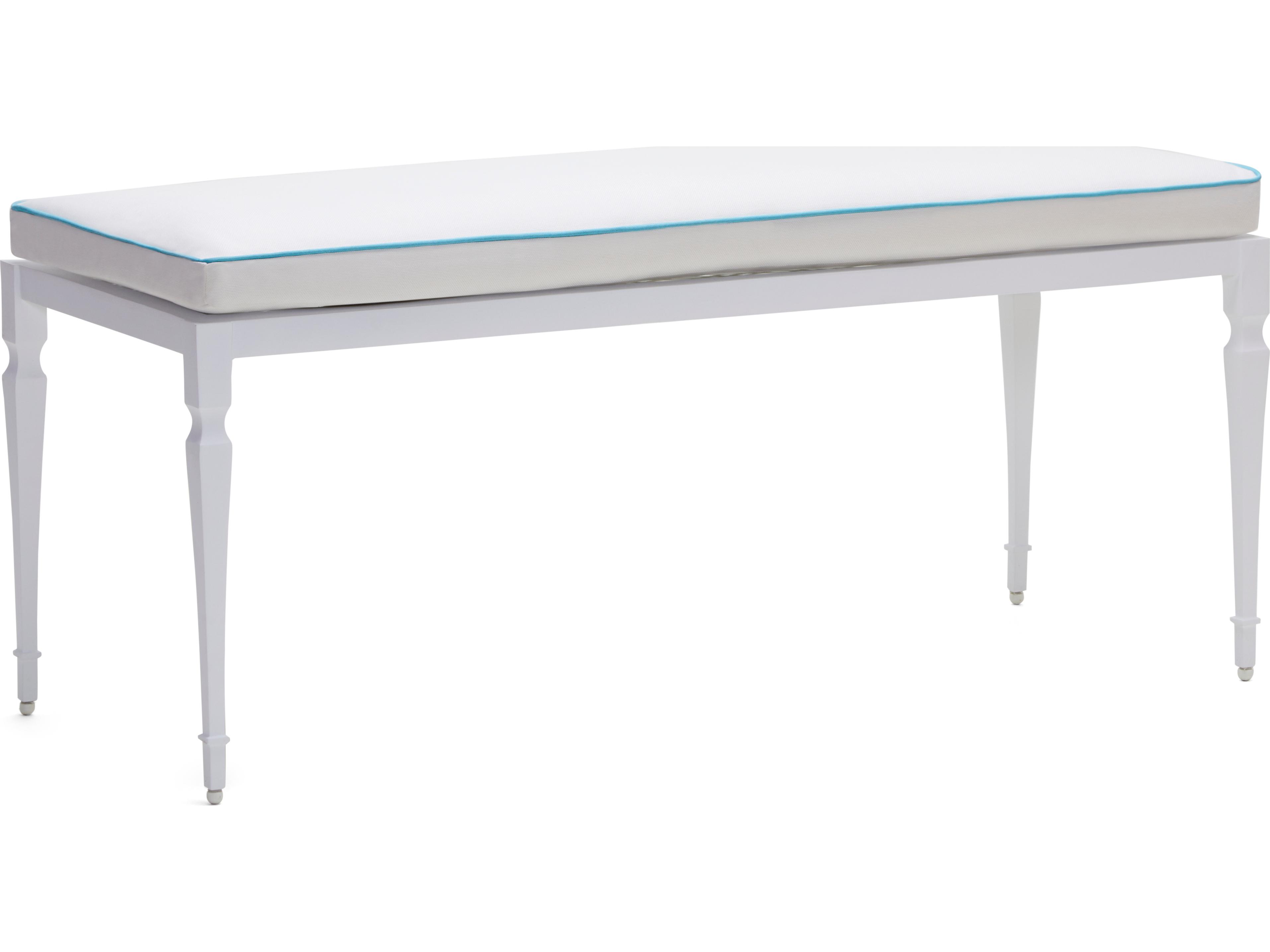Woodard Alexa Hampton Tuoro Aluminum Patio Bench with Optional Seat Cushion