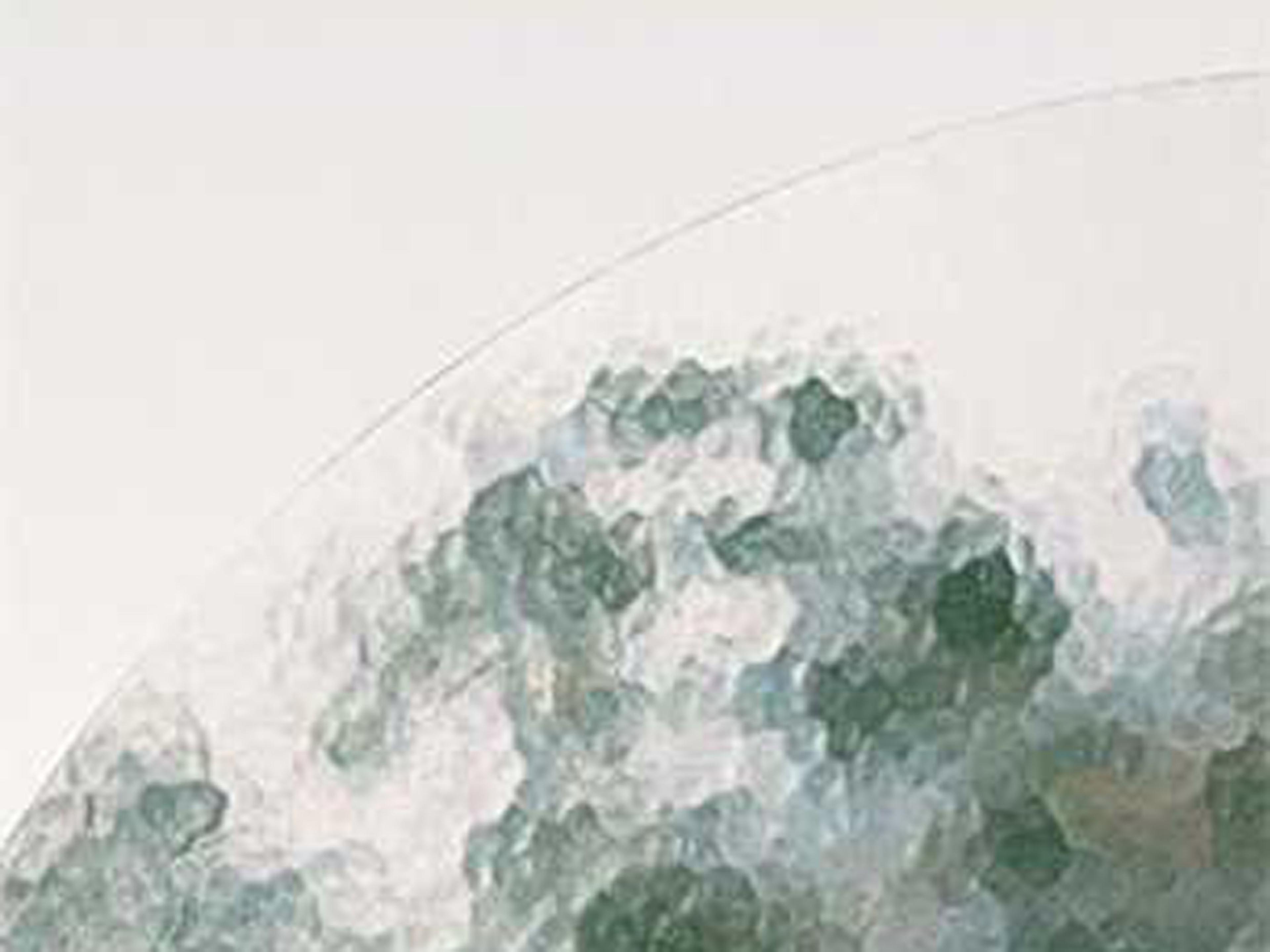 Woodard Aluminum Deluxe Round Obscure Glass Top Table with Umbrella Hole