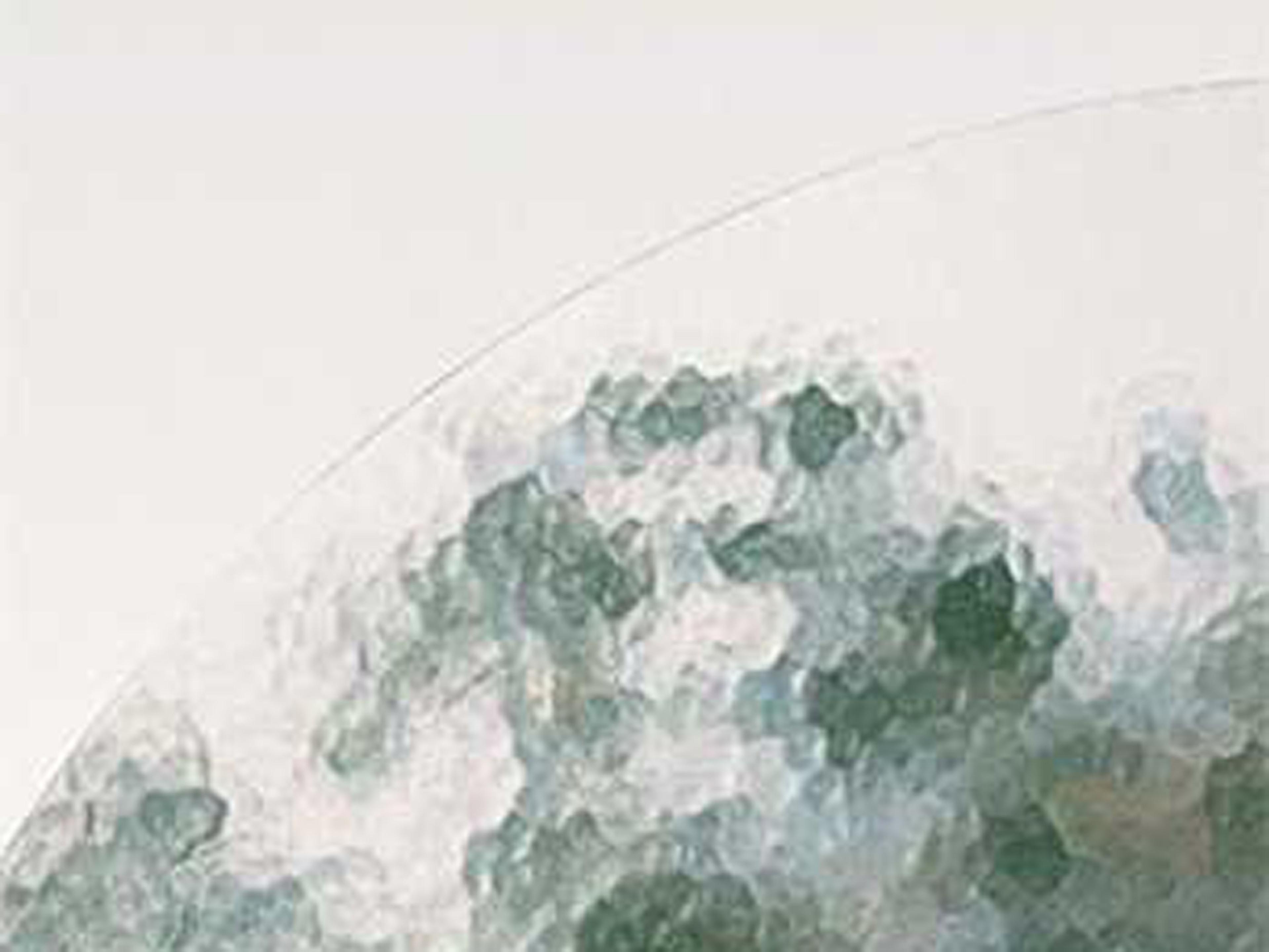 Woodard Aluminum Deluxe Round Obscure Glass Top Table with Umbrella Hole