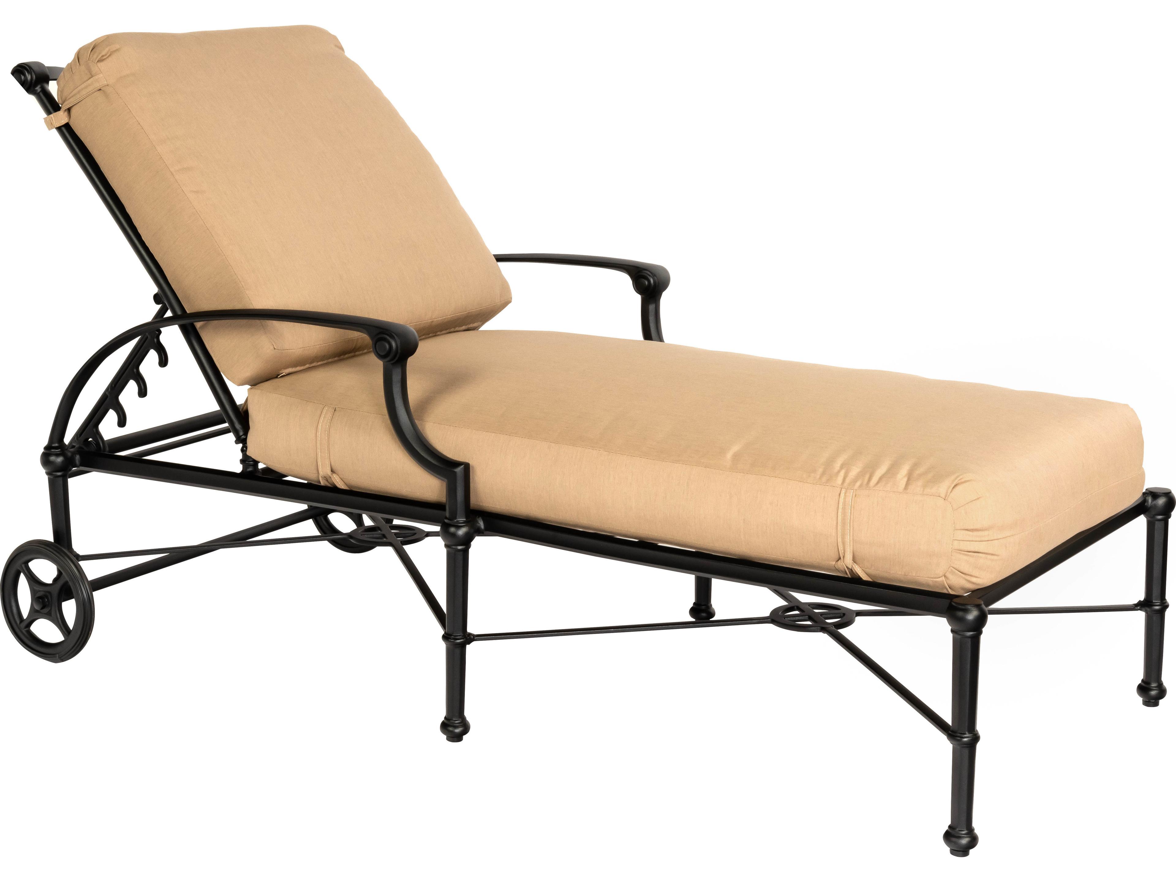 Woodard Delphi Cushion Cast Aluminum Adjustable Outdoor Chaise Lounge
