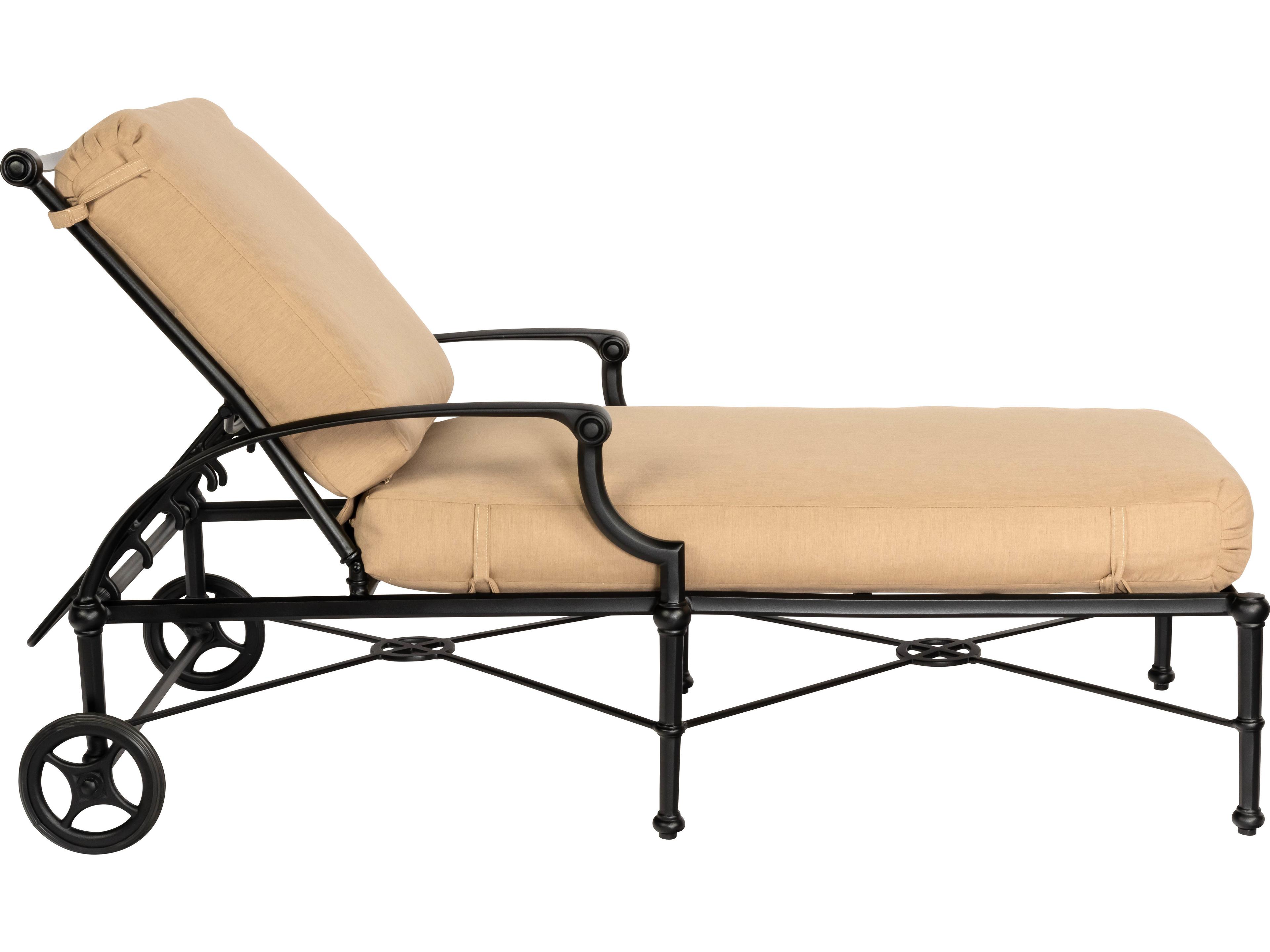 Woodard Delphi Cushion Cast Aluminum Adjustable Outdoor Chaise Lounge