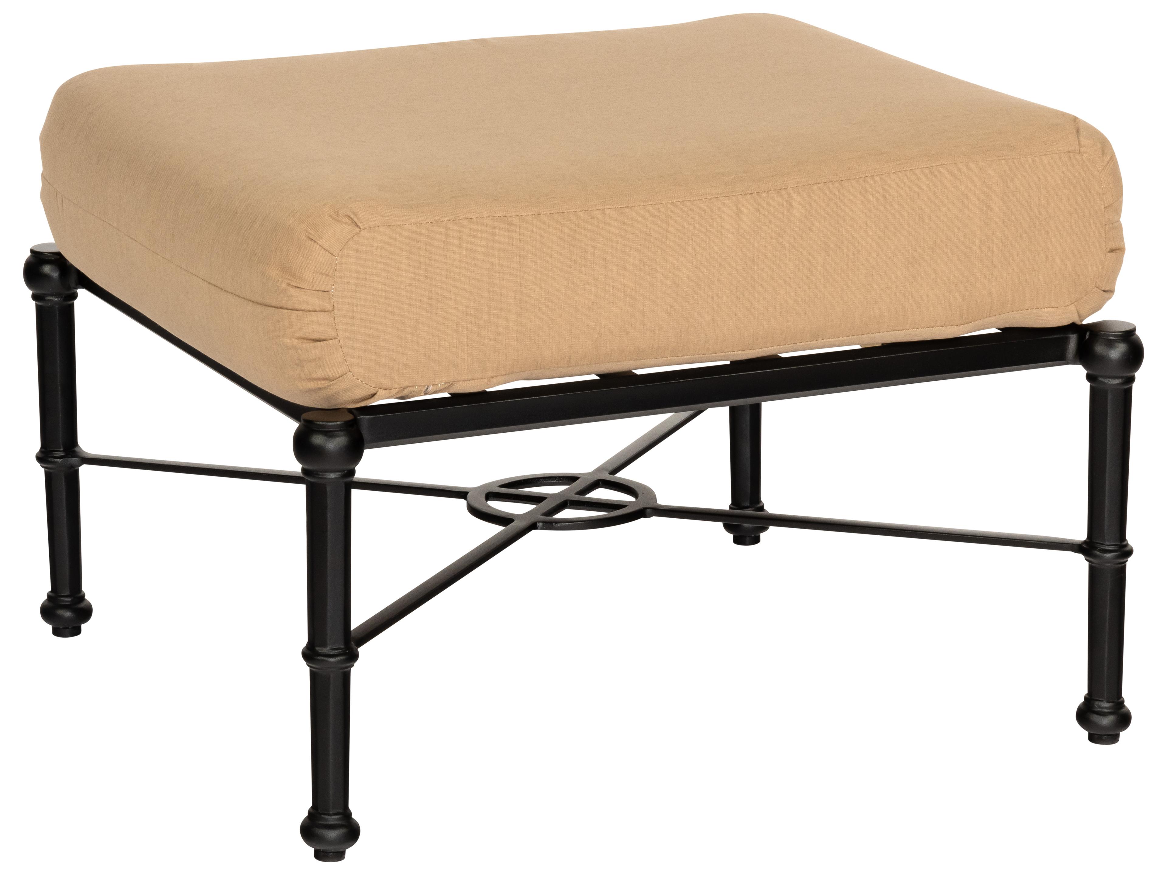 Woodard Delphi Cushion Cast Aluminum Patio Ottoman