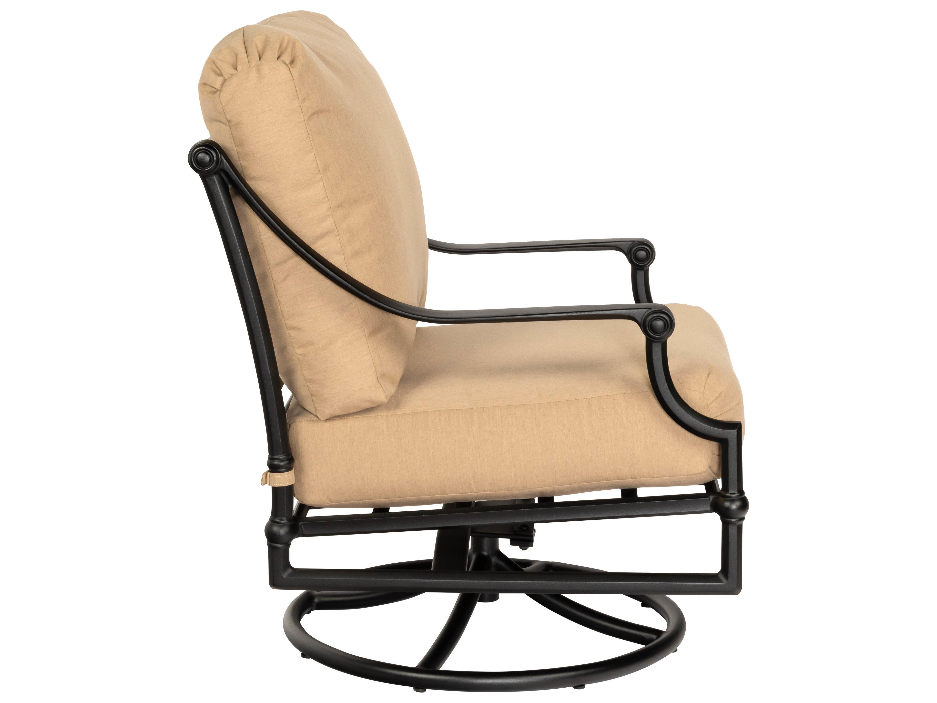Woodard Delphi Cushion Cast Aluminum Swivel Rocker Patio Lounge Chair